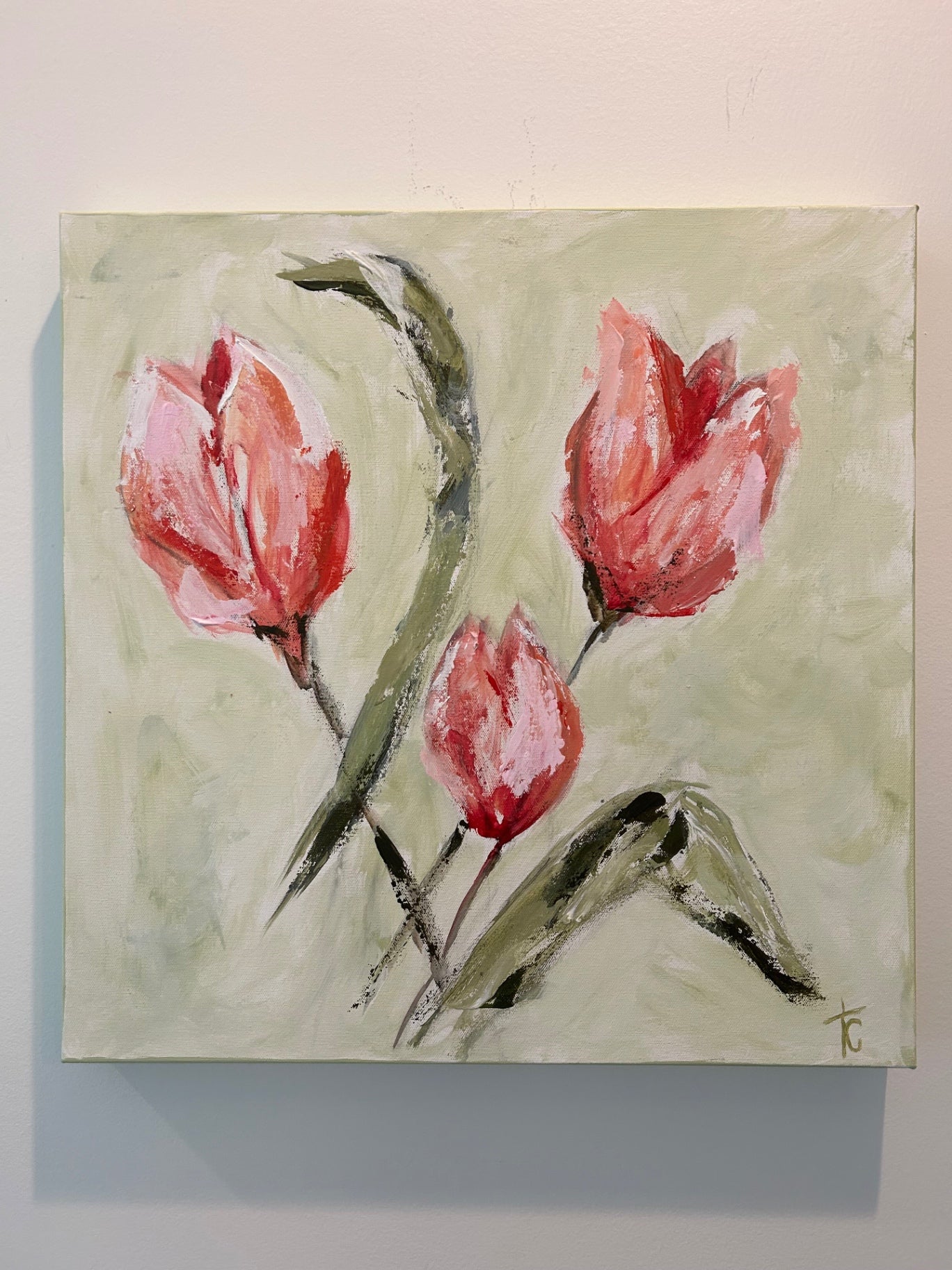 “Sweet Sunshine” by T.c.art, acrylic on canvas, 20x20