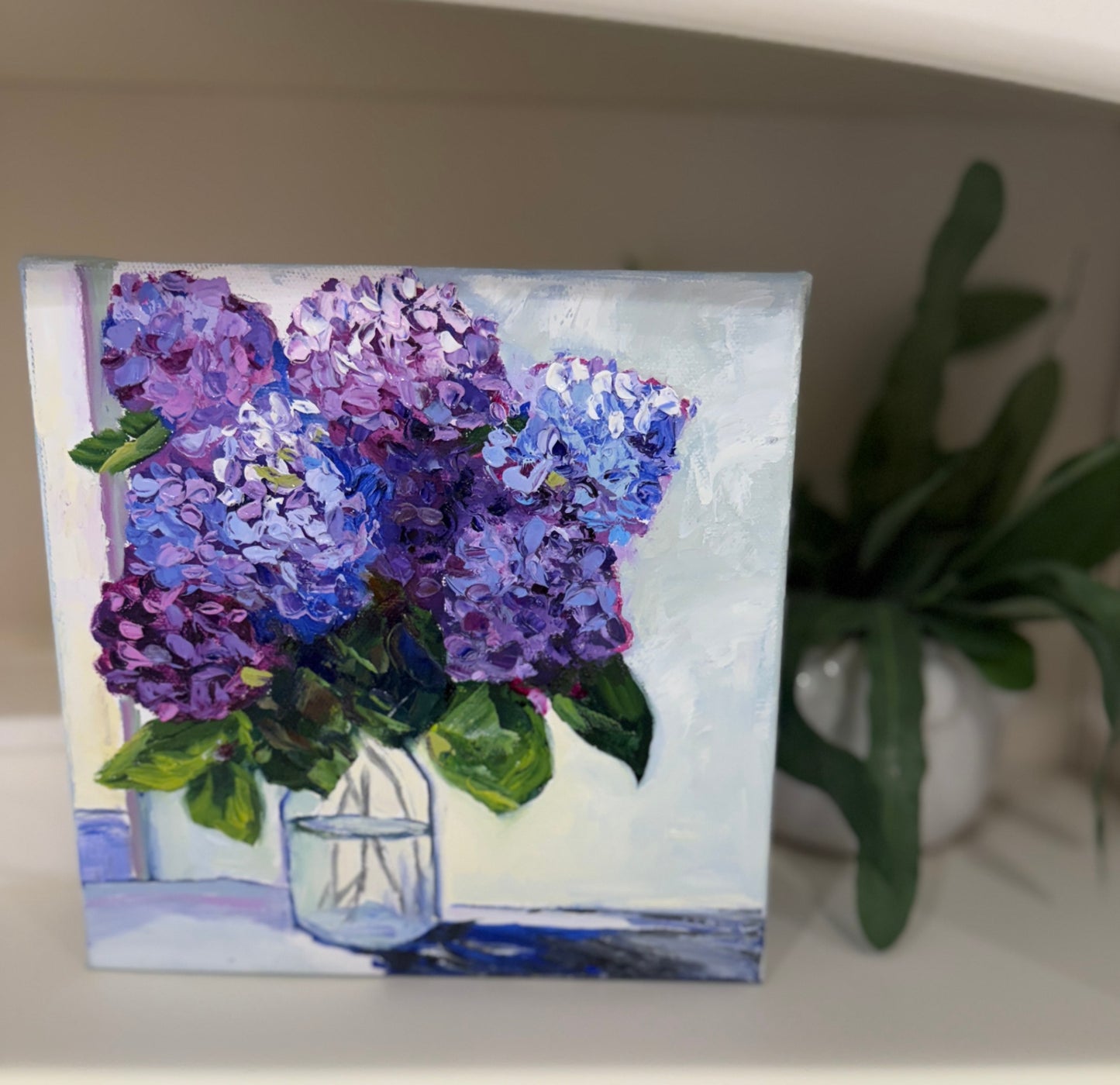 Rhapsody in Blue by JoRene Bargiacchi 8 x 8, Oil on Canvas