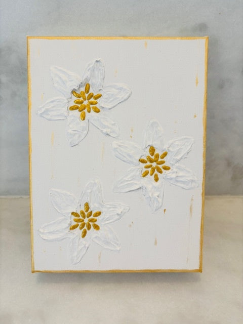 "Golden Lily 1" by Tealy Hewgley/Deceaux Art, Canvas, 6x8
