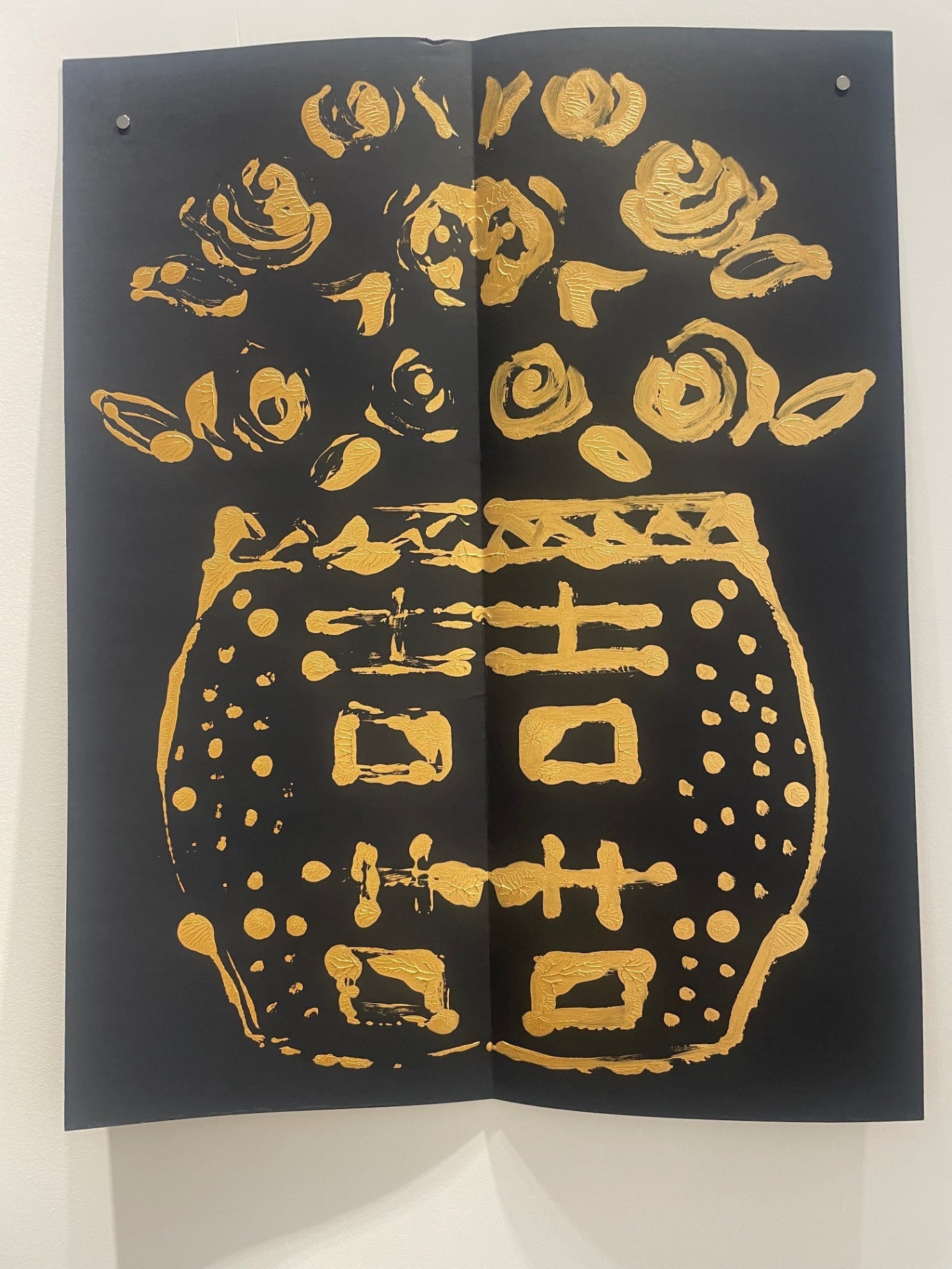 Rorschach Painting on Black I
