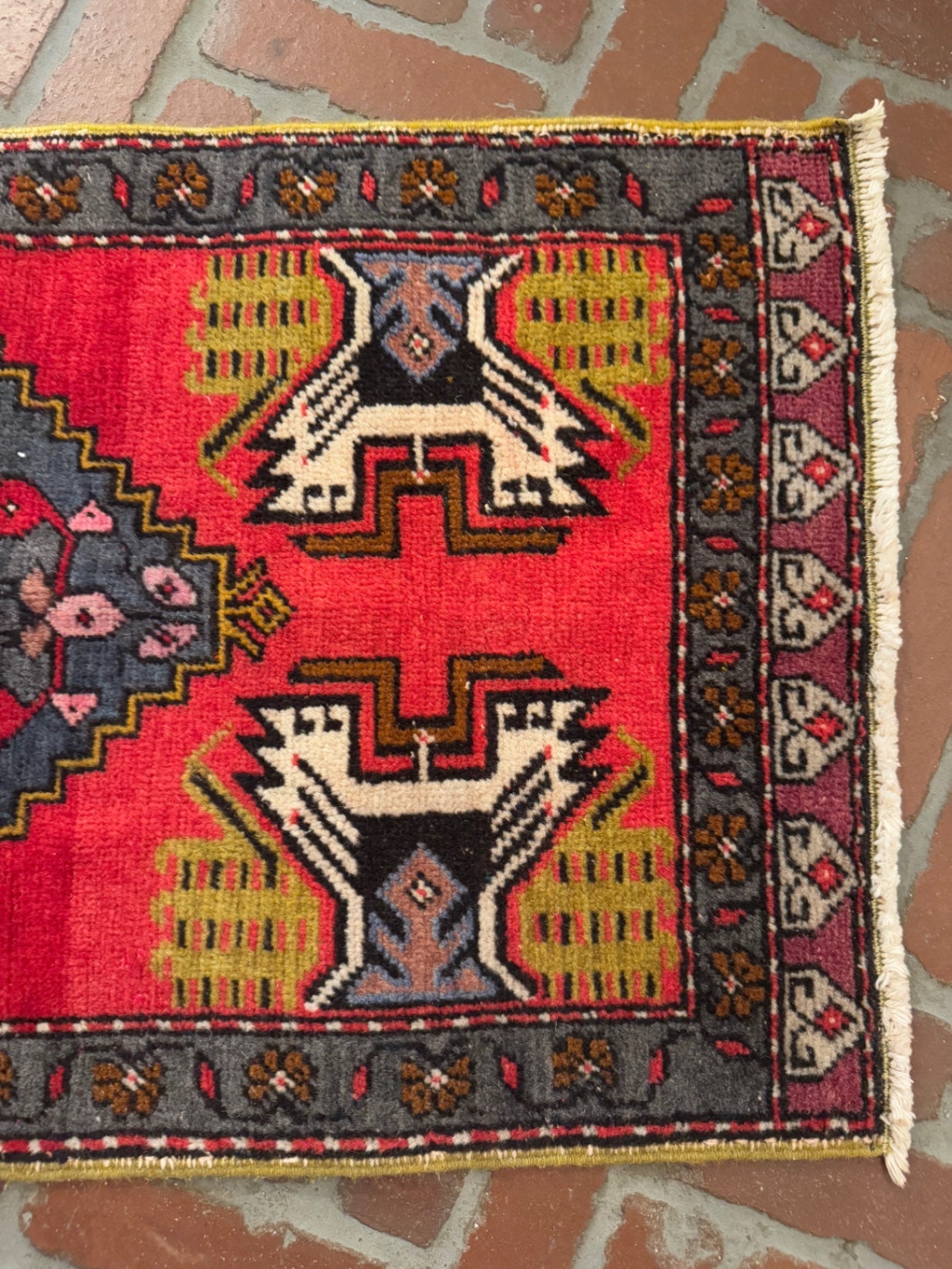 Vintage Turkish Rug, 3'3" x 1'9"