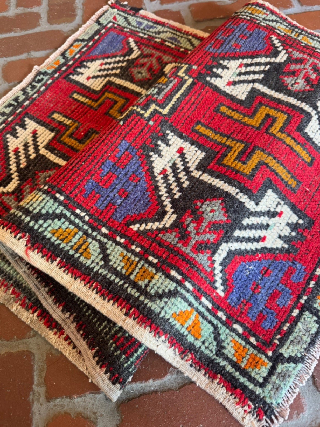 Vintage Turkish Rug 3’4” x 1’8”