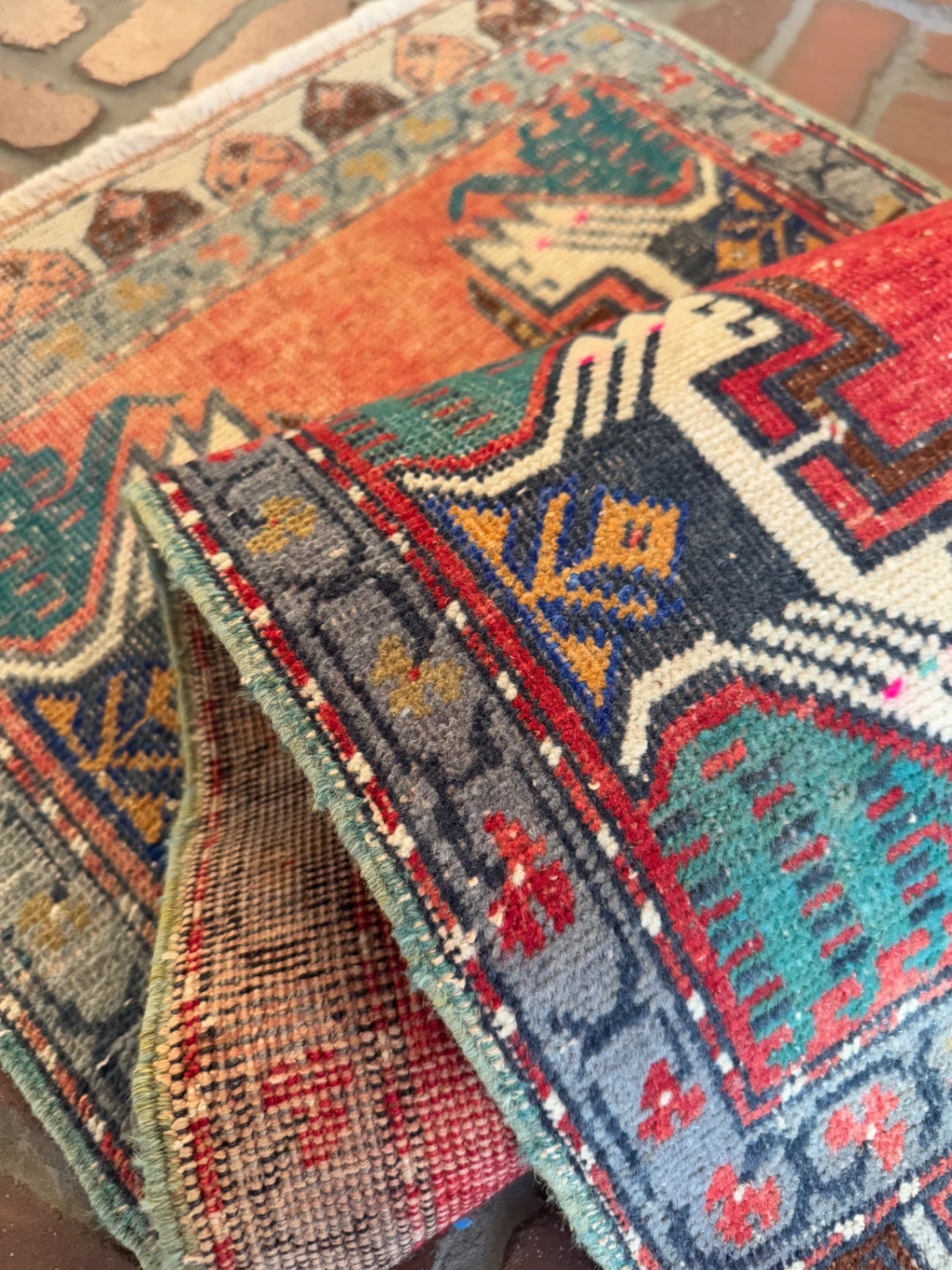 Vintage Turkish Rug 3’7” x 1’8”