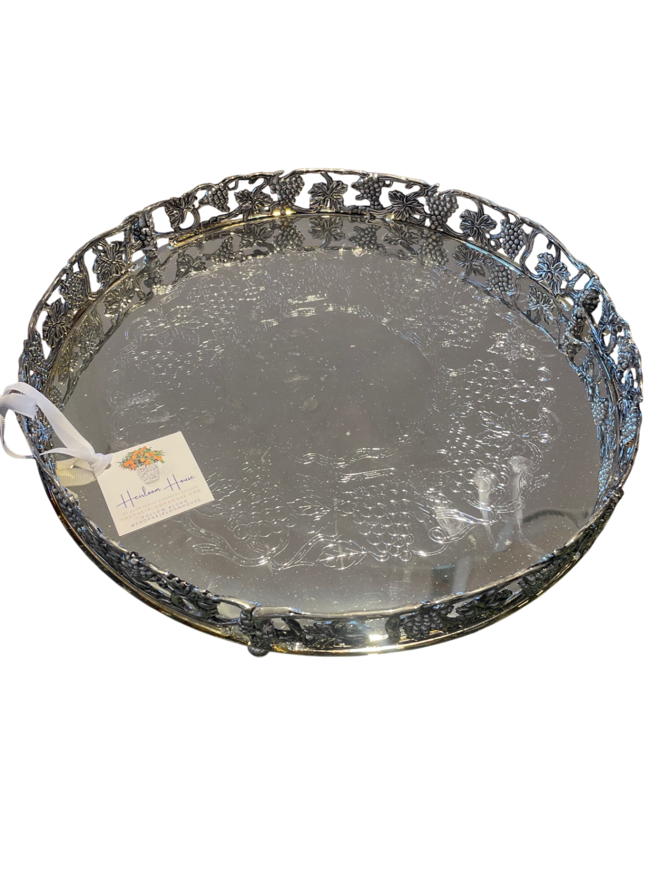 Silver plated grape tray