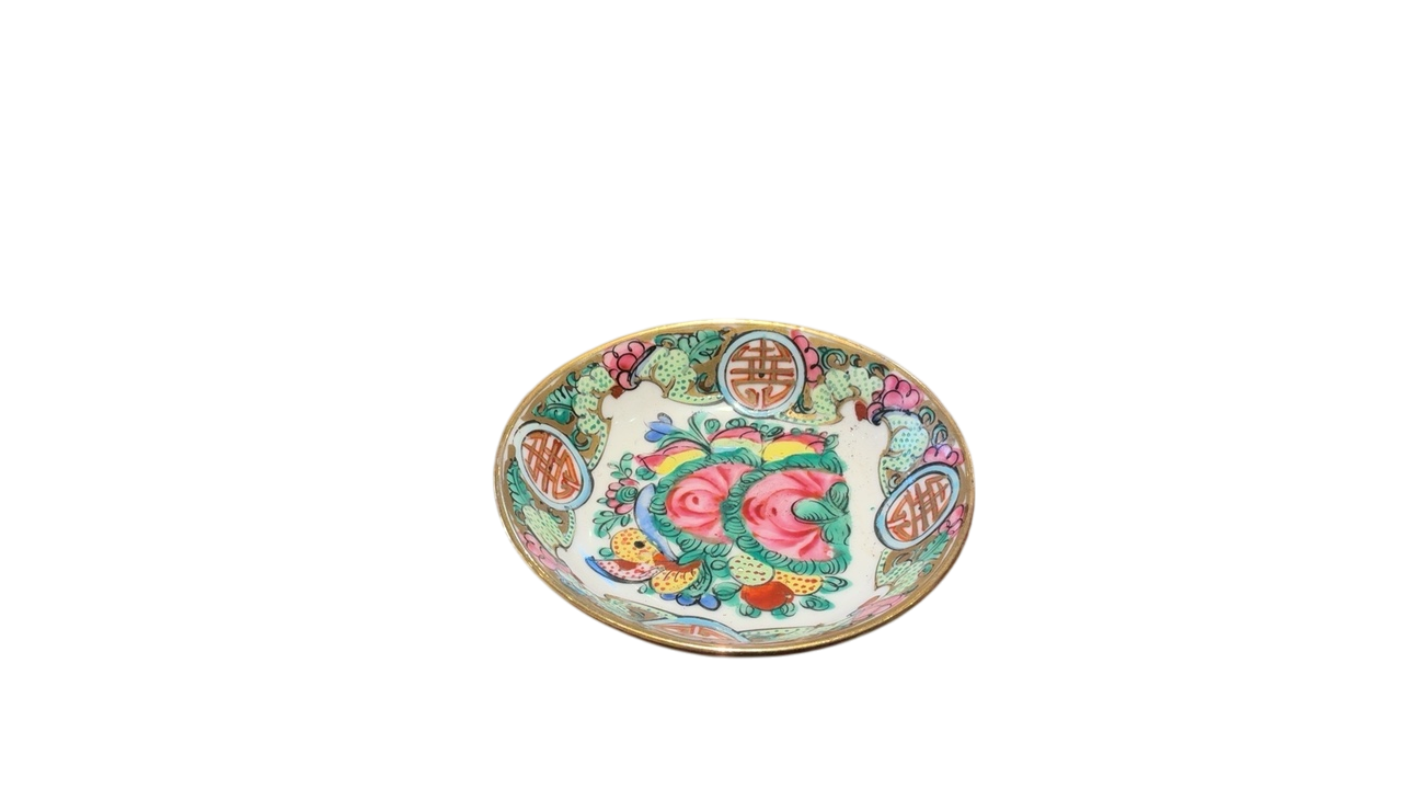 Miniature Chinese Bowl Multicolored