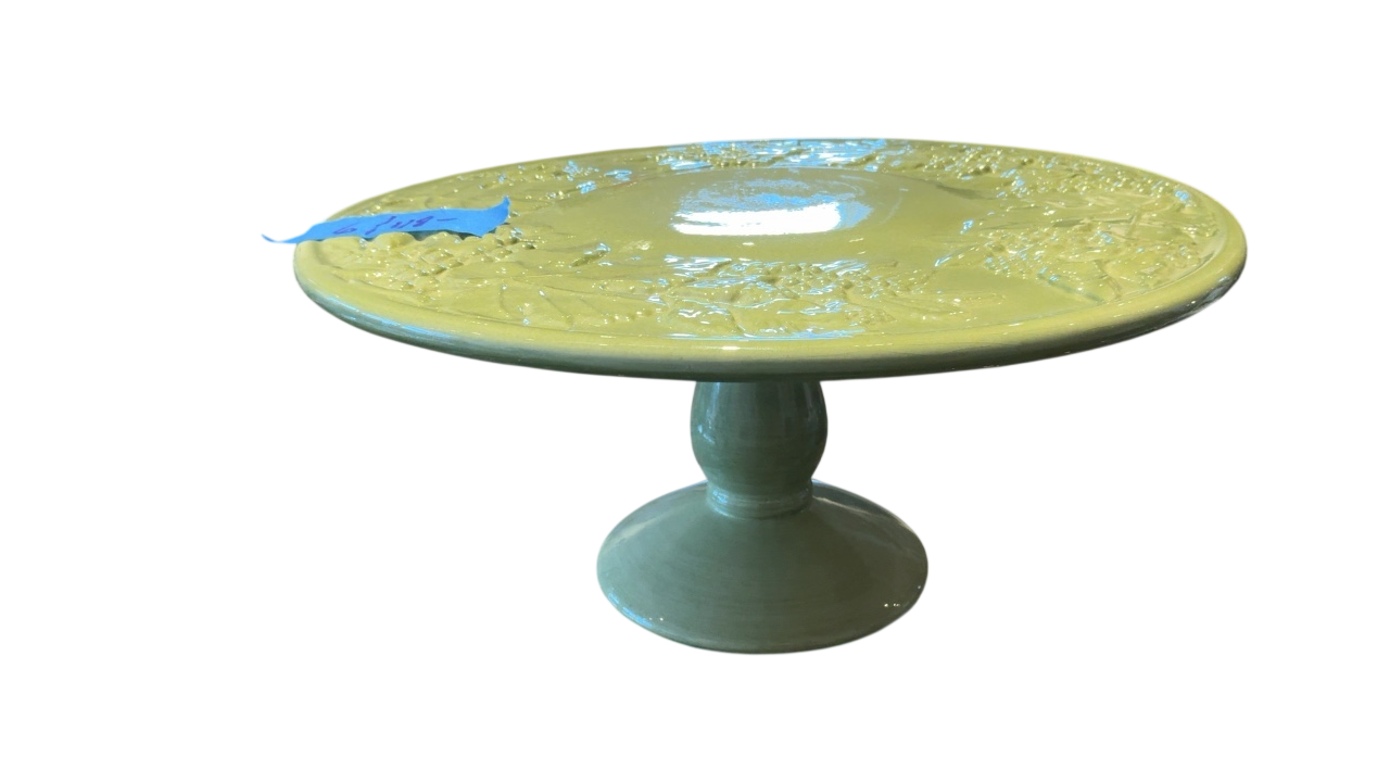 Green Cake Plate
