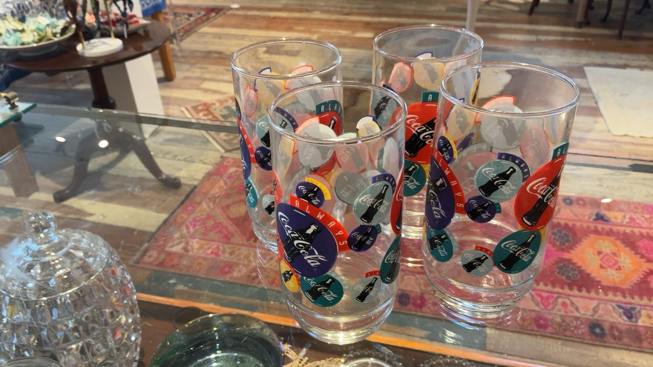 Multicolor Coke Glassware