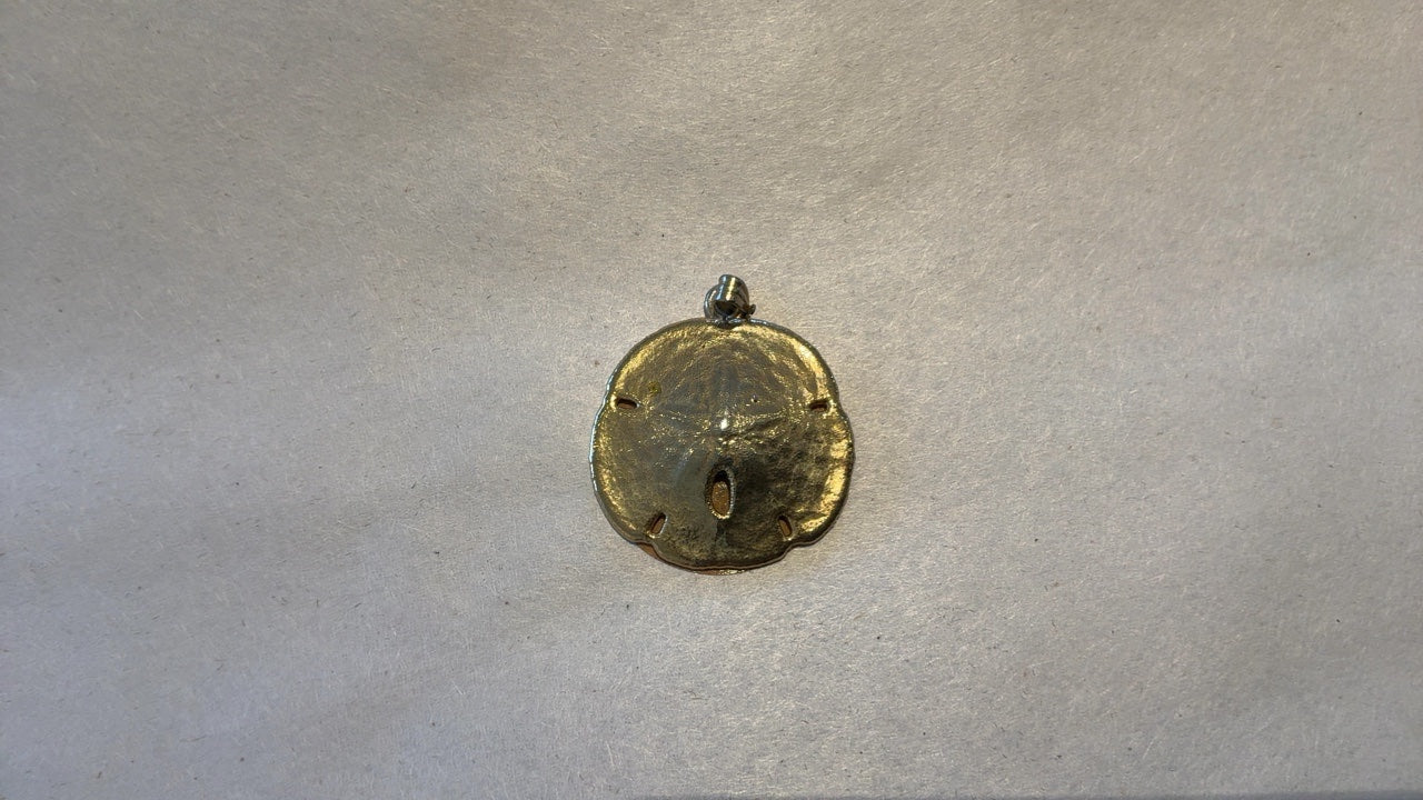 Small Gold Sand Dollar Charm