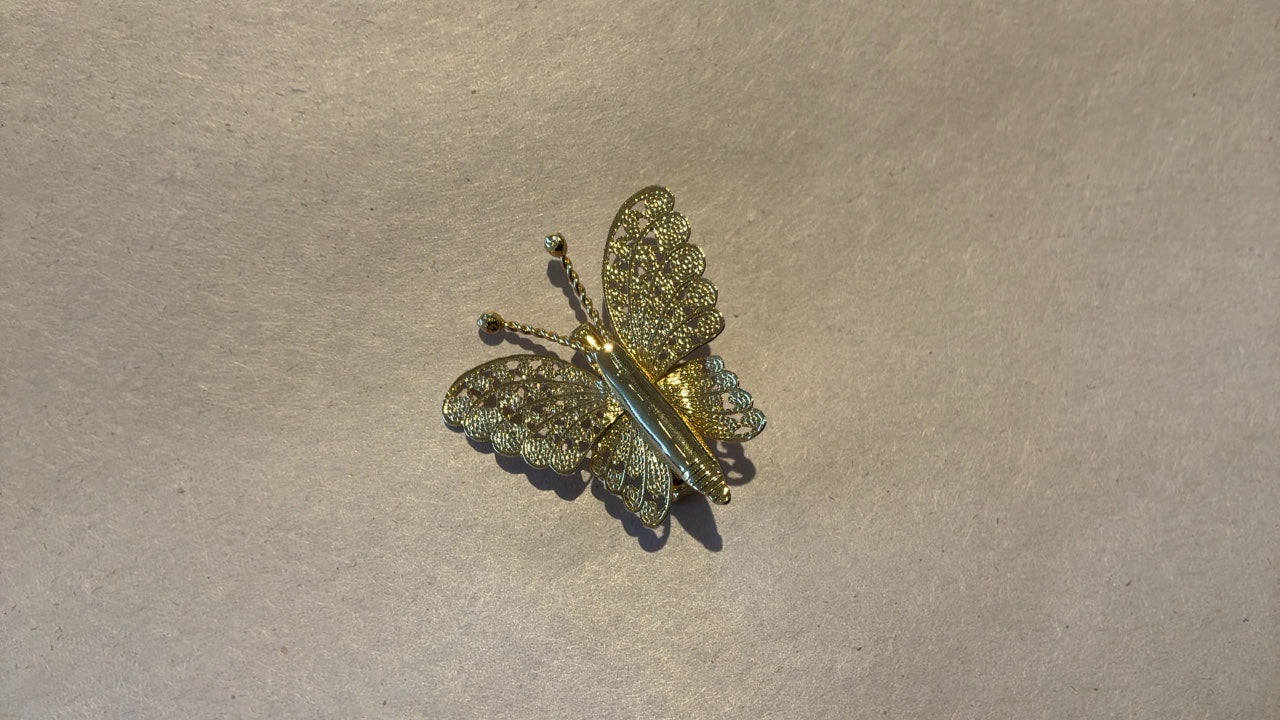 Small Gold Butterfly Broach