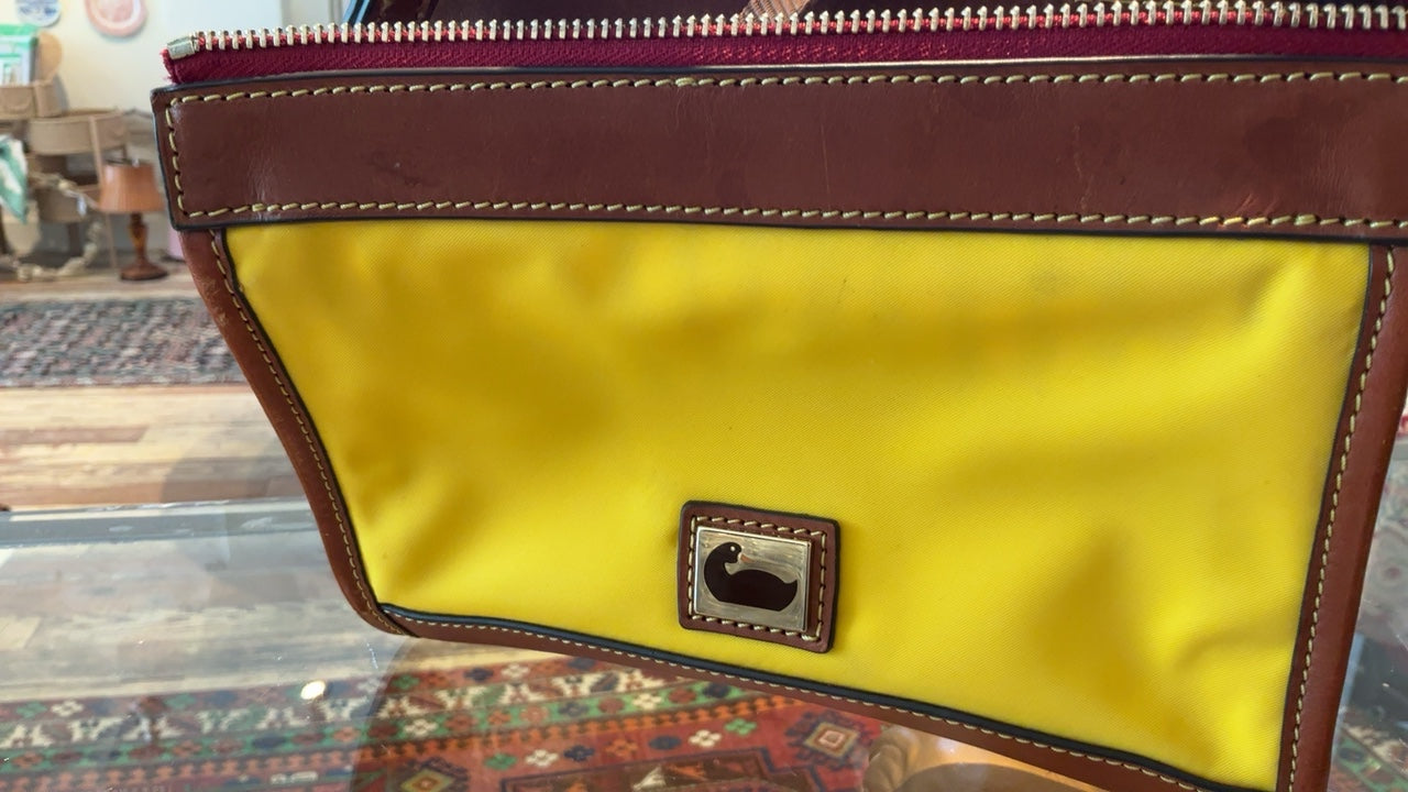 Dooney & Bourke Yellow and Leather Purse