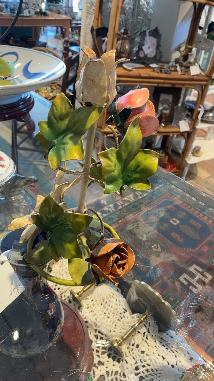 Vintage Tole Candlestick