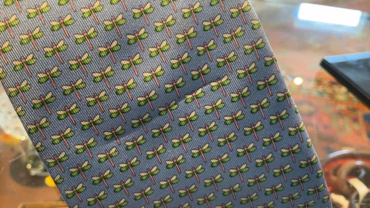 Blue Ferragamo Firefly Tie