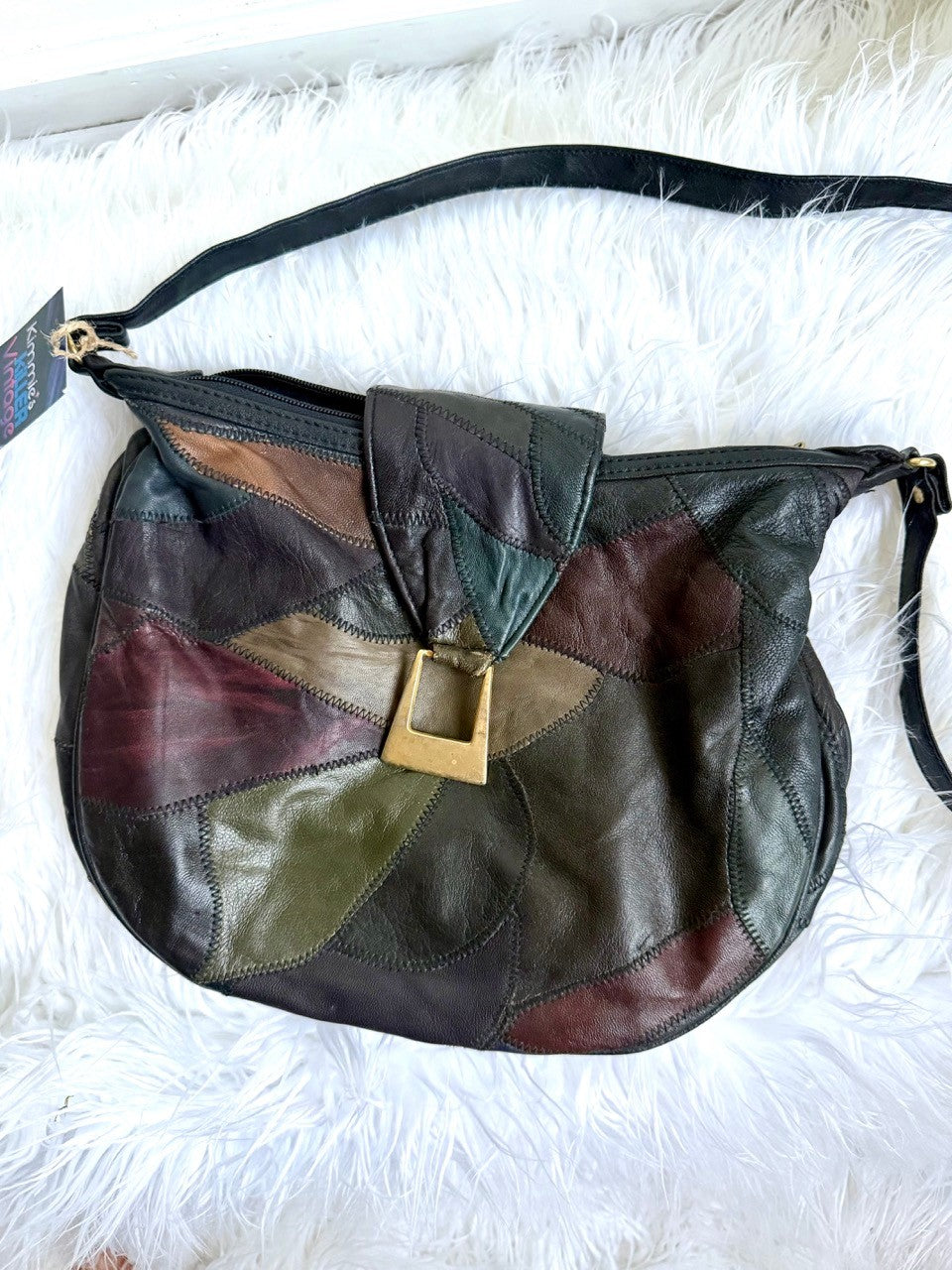 Vintage Leather Patchwork Purse