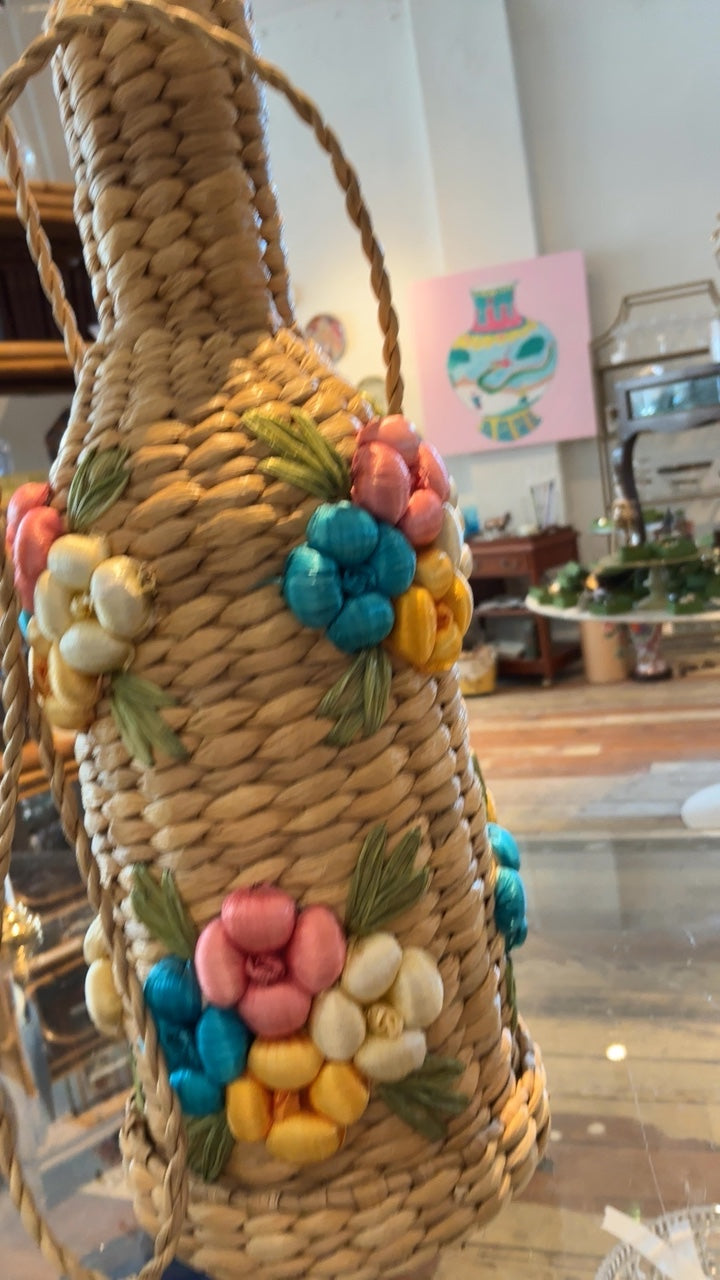 Raffia Wine Bottle Holder