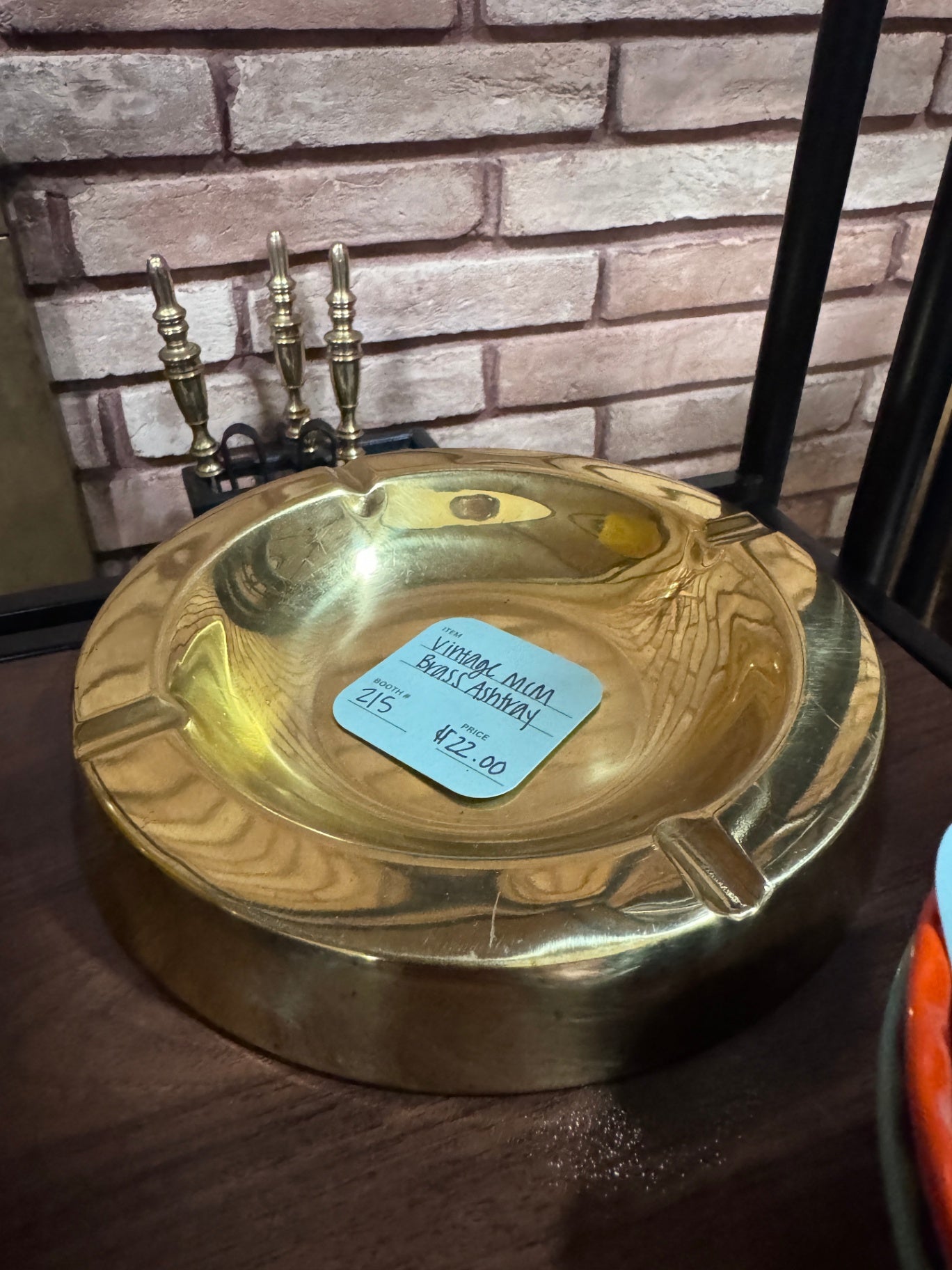 Vintage MCM Brass Ashtray