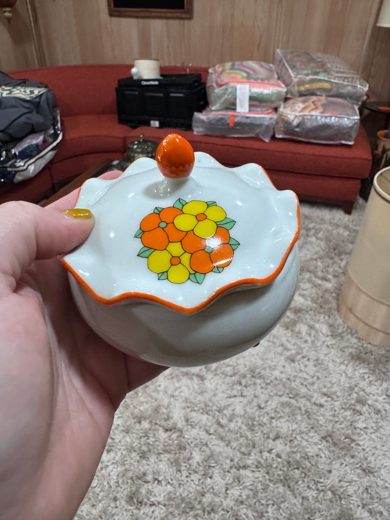 Vintage Floral Trinket Dish