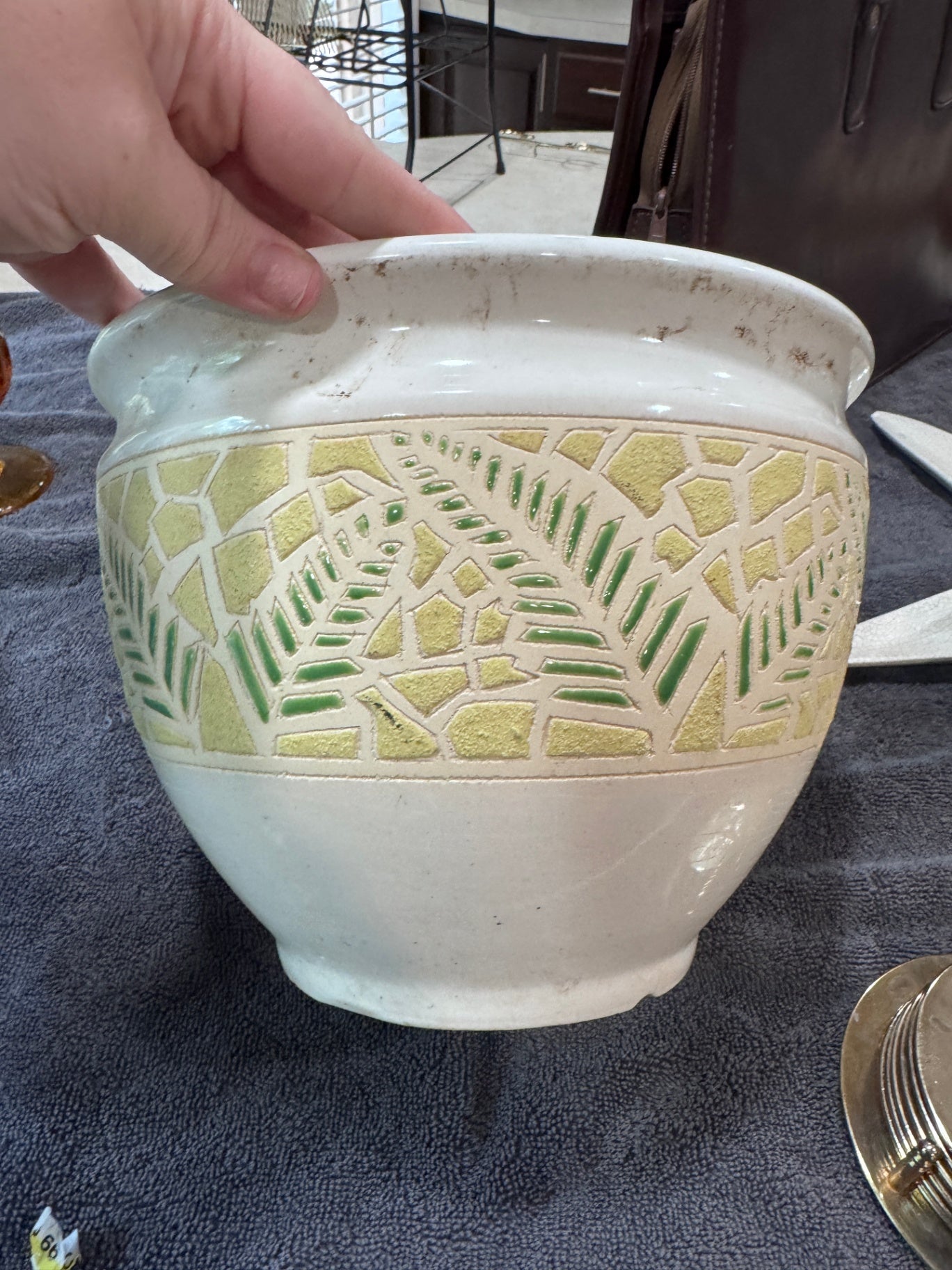 Vintage Large Mosaic Planter