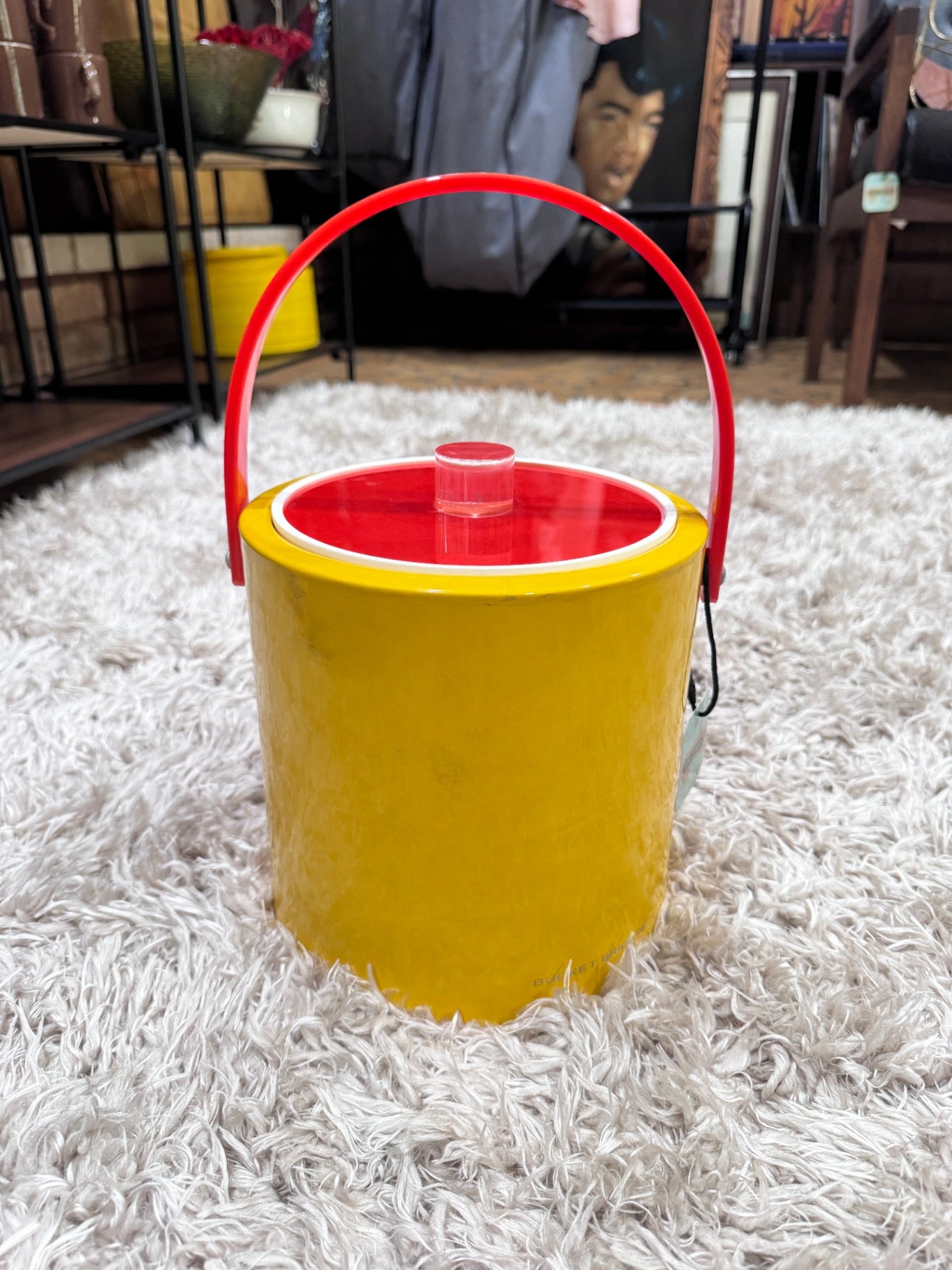 MCM Morgan Designs Yellow/Red Ice Bucket