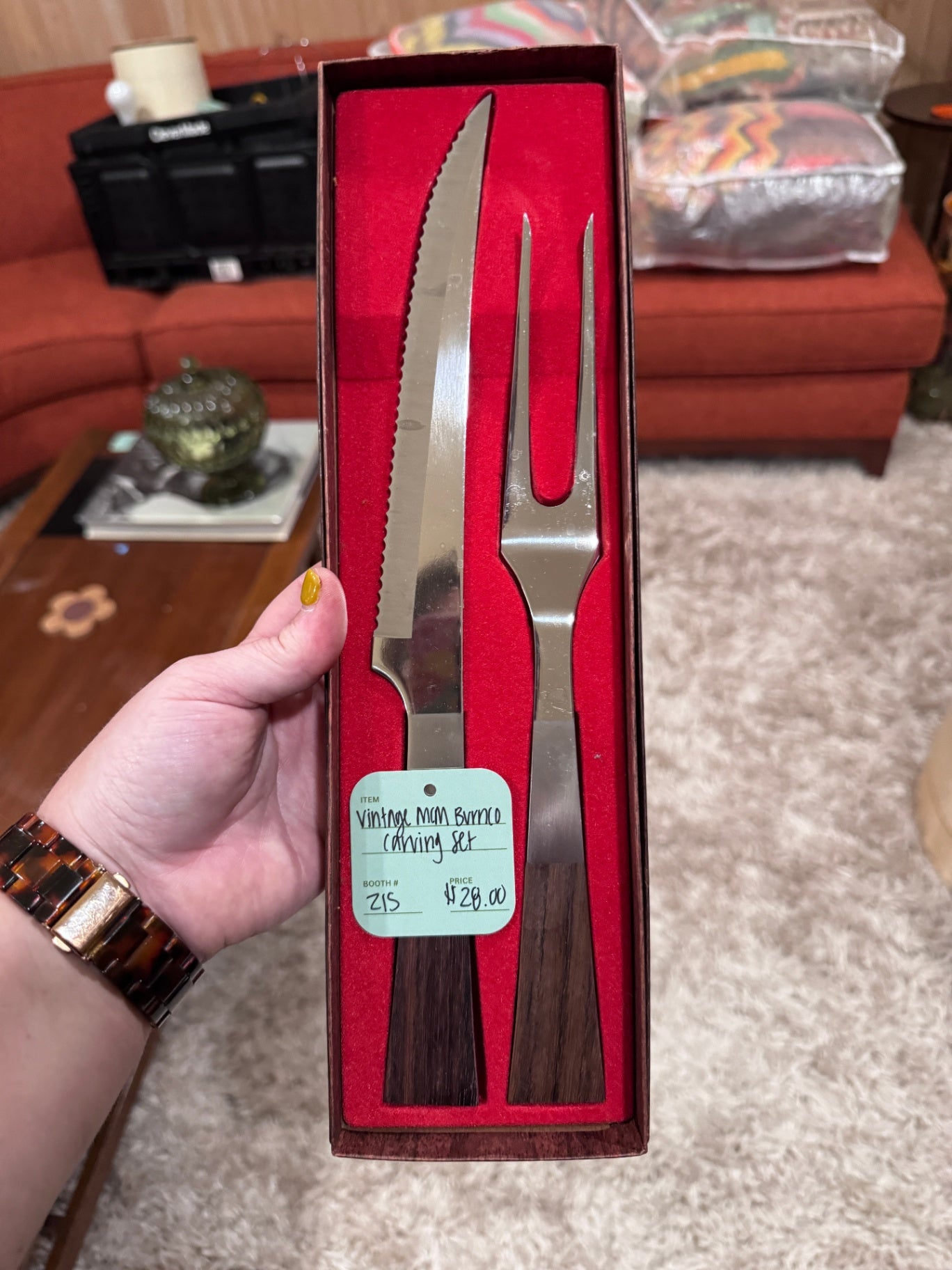 Vintage MCM Burnco Carving Set