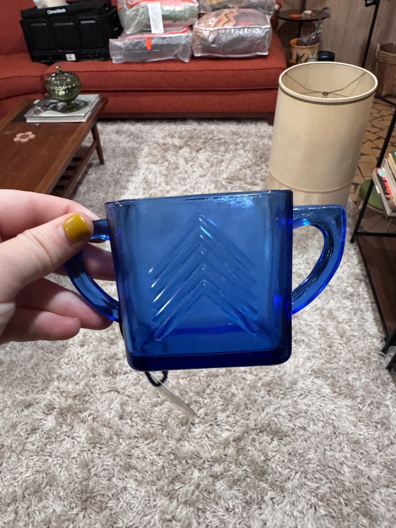 Hazel Atlas Cobalt Blue Sugar Bowl