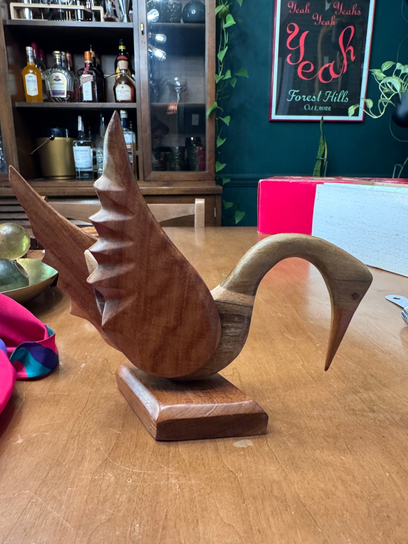 Vintage MCM Wooden Crane