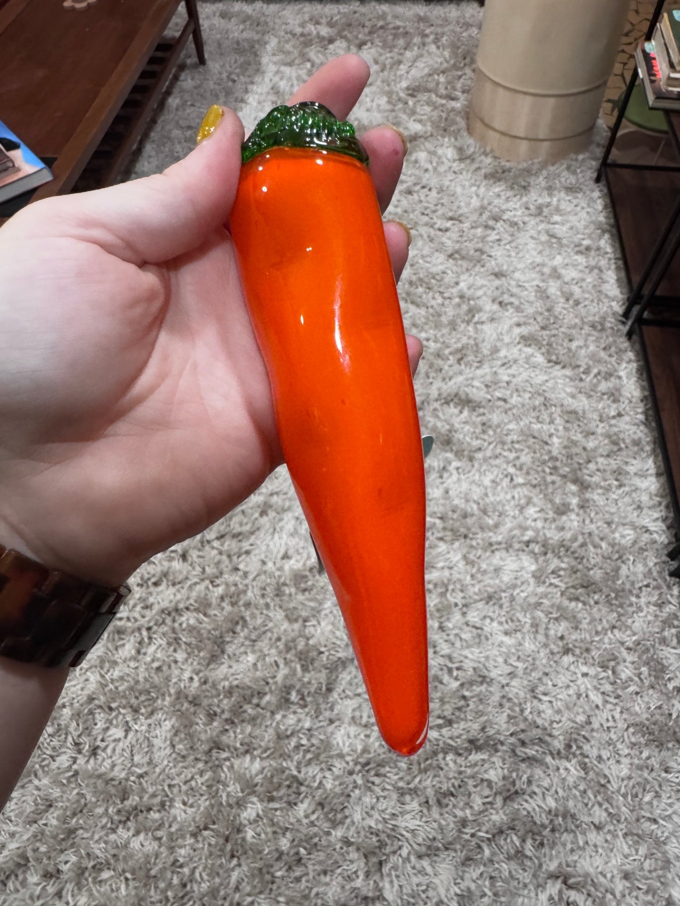 MCM Blown Glass Carrot