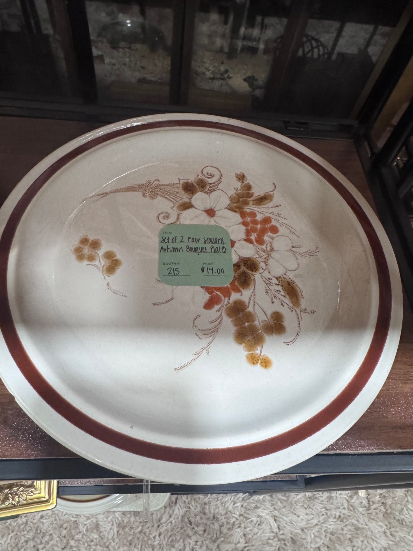 (2) Four Seasons Collection Autumn Bouquet Dinner Plates