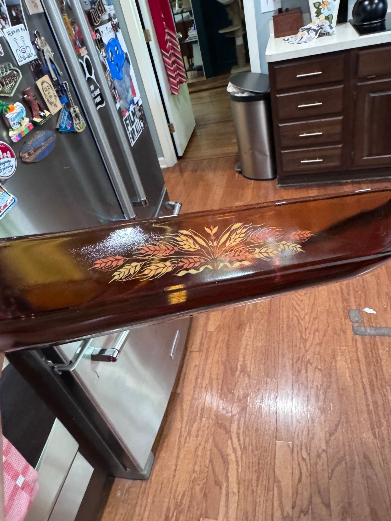Vintage Anchor Hocking Amber Wheat Casserole Dish