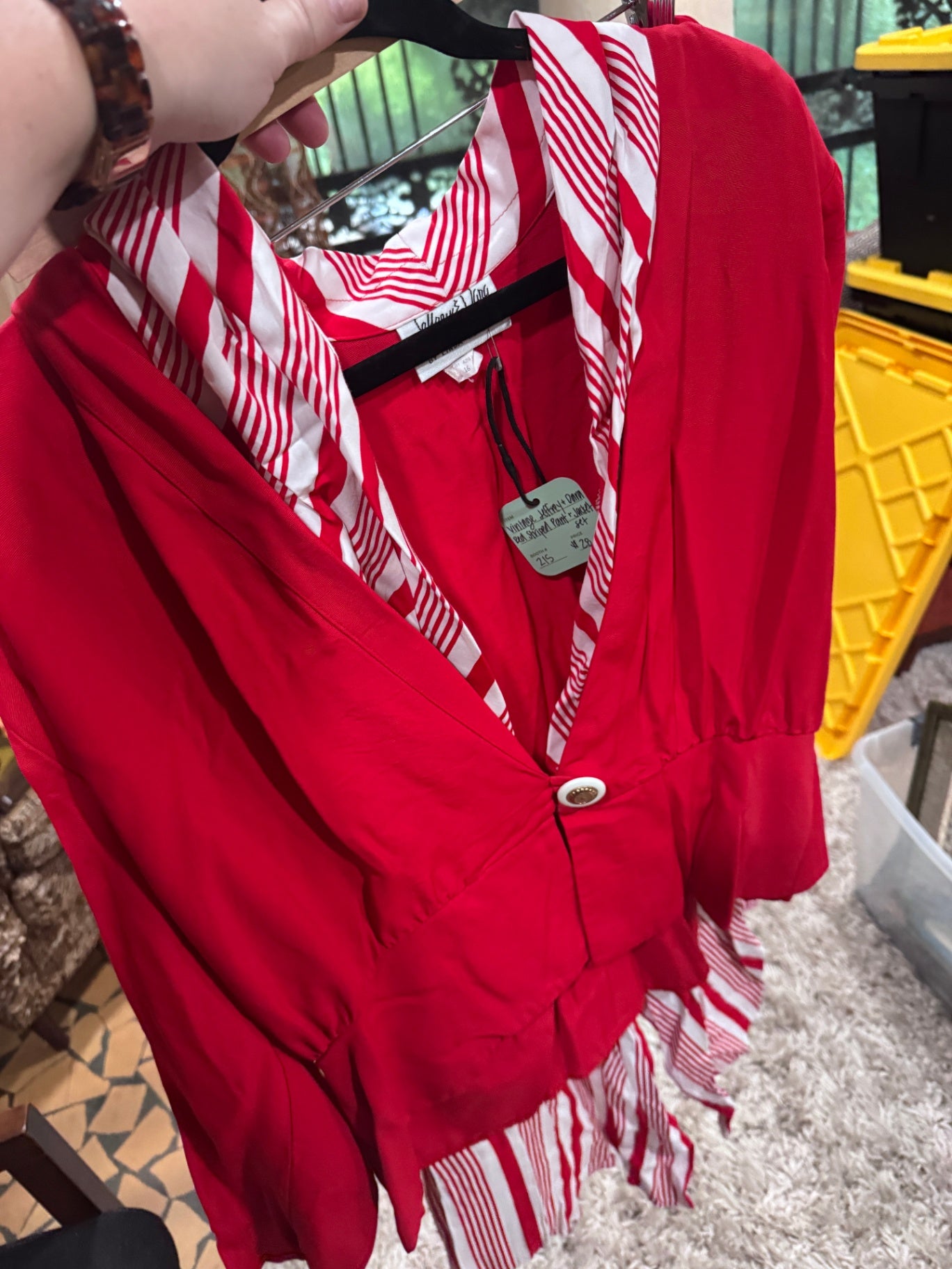 Vintage Jeffrey & Dara Red Striped Set