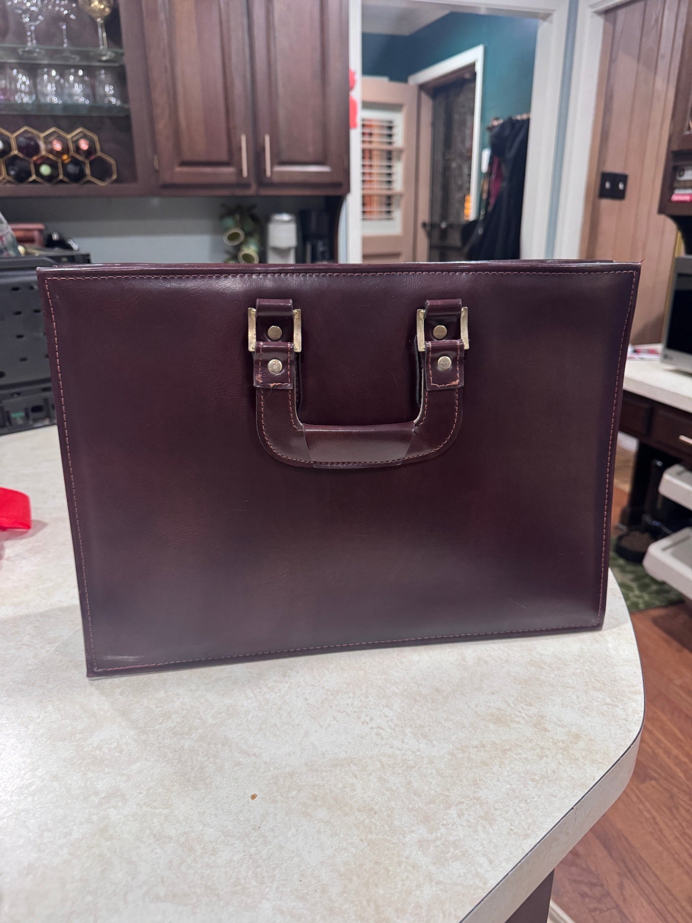 Vintage Hazel Brown Document Briefcase