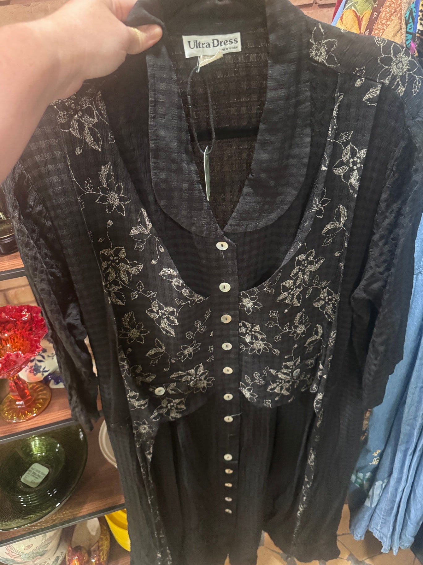Vintage Embroidered Ultra Dress New York Dress