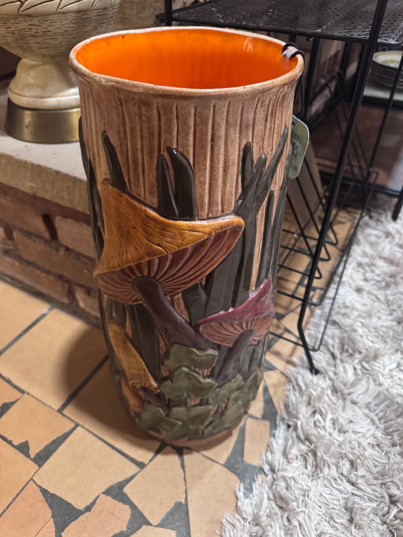 Vintage Retro Ceramic Mushroom Umbrella Holder
