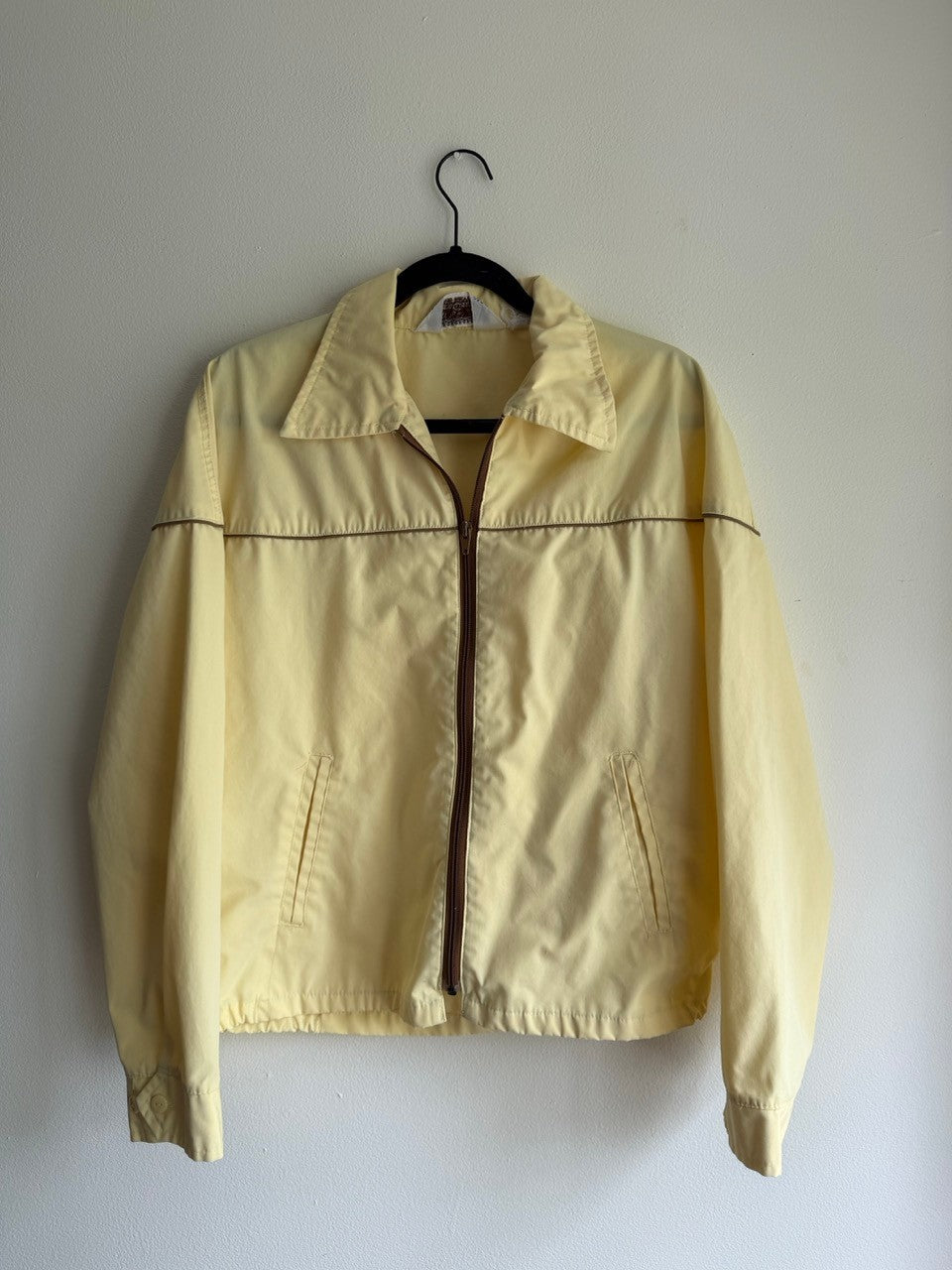 70s pale yellow windbreaker