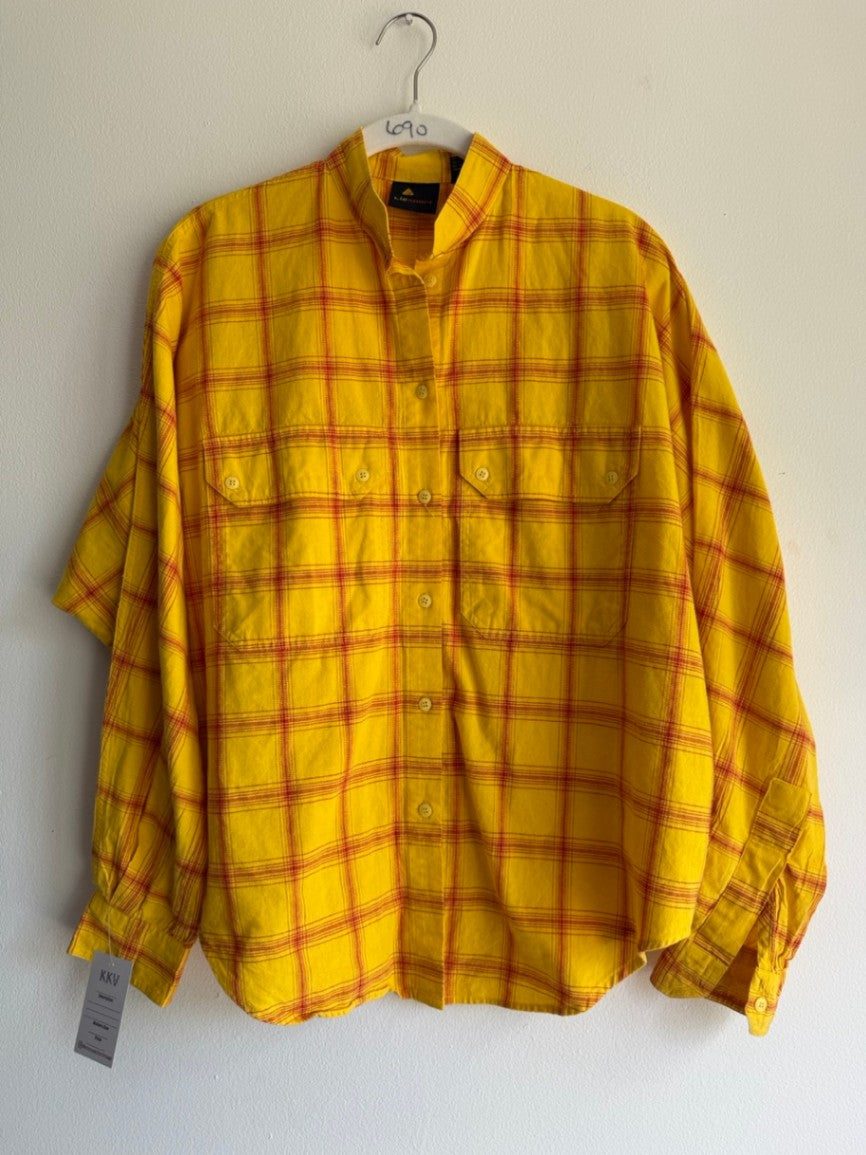 80s Liz Sport yellow/red cotton shirt