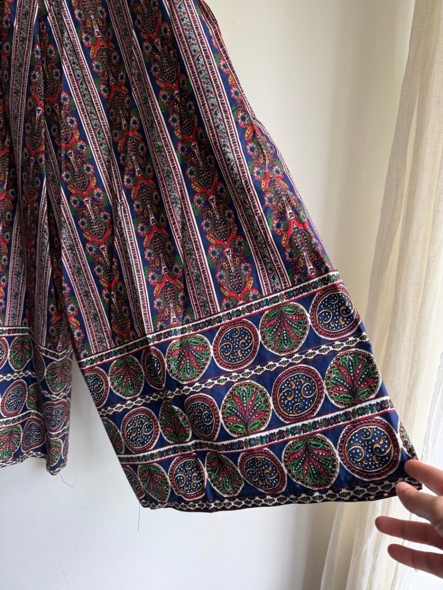 70s deadstock fabric wide leg pants