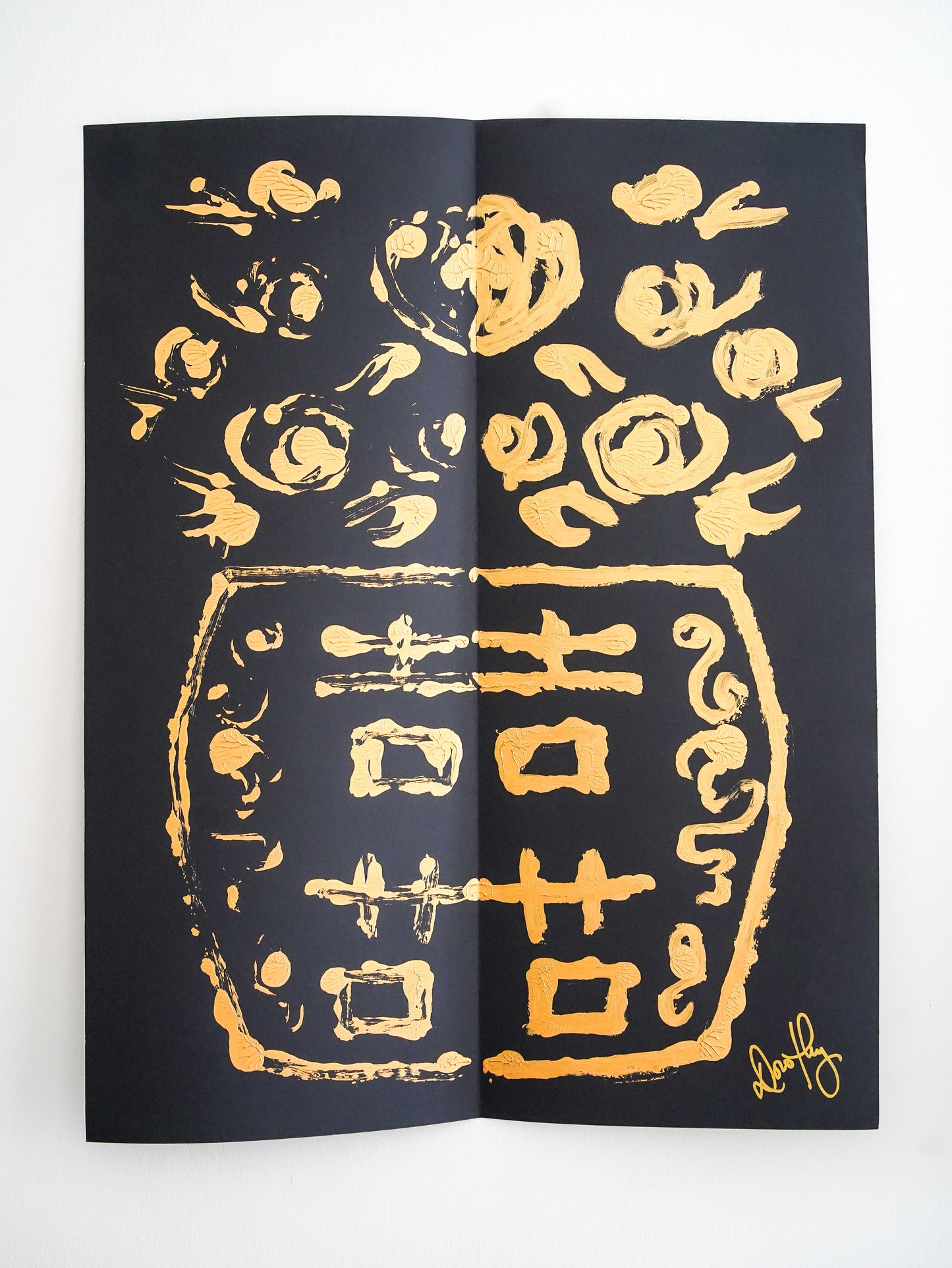 Rorschach Painting on Black III