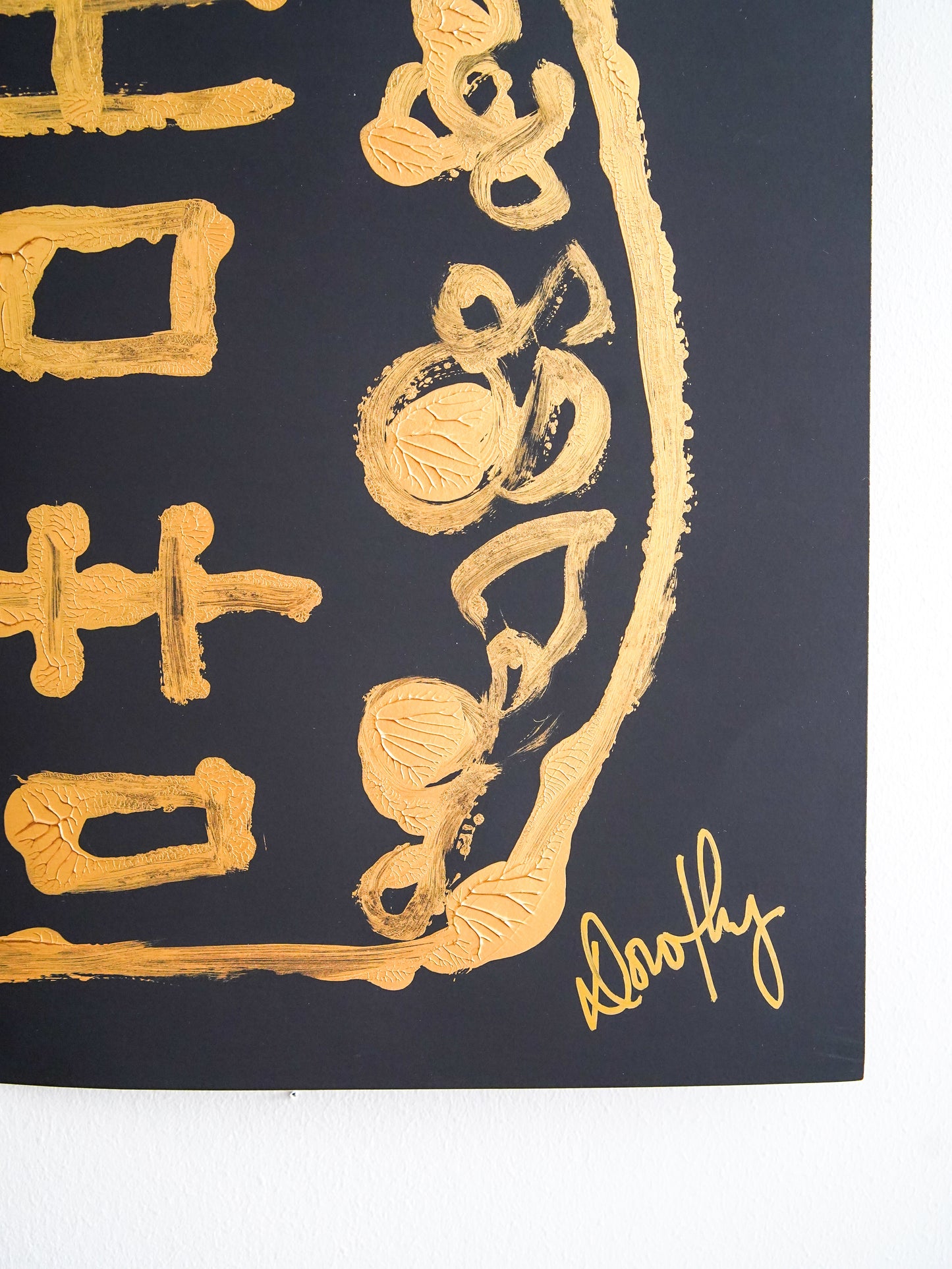 Rorschach Painting on Black IV