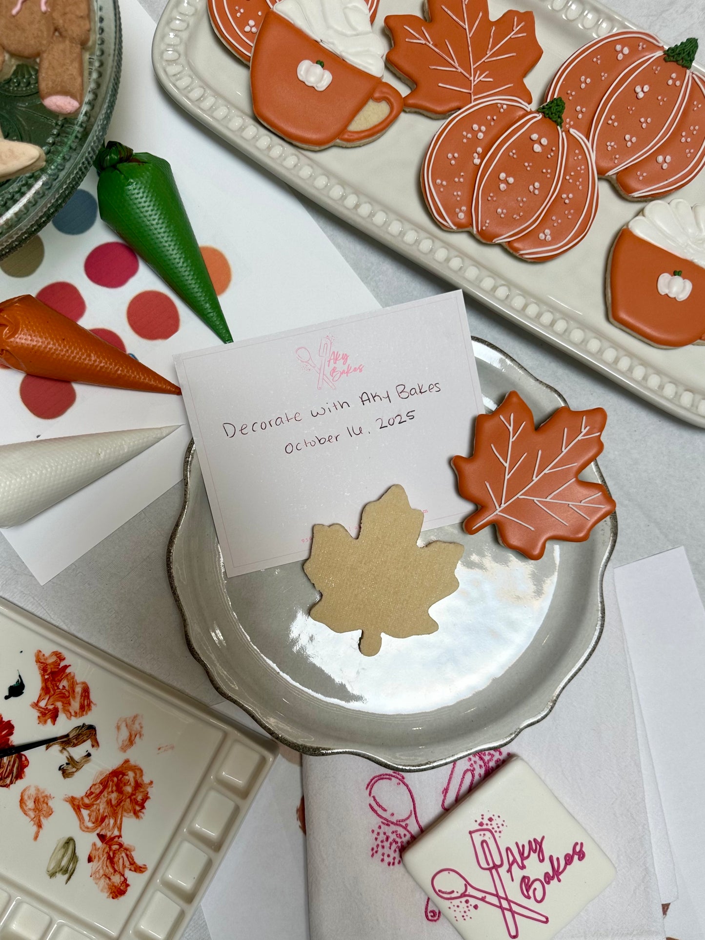 Thursday October 16th 6pm-8pm: Fall Cookie Decorating with AkyBakes