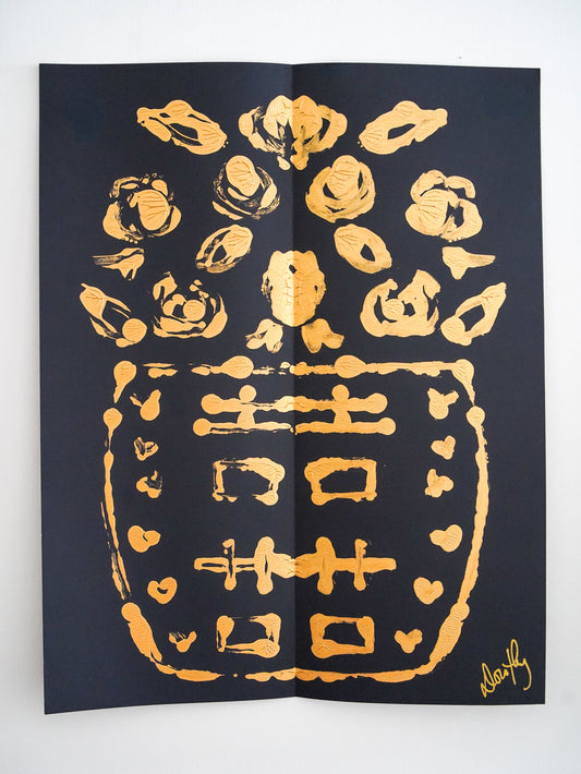 Rorschach Painting on Black II