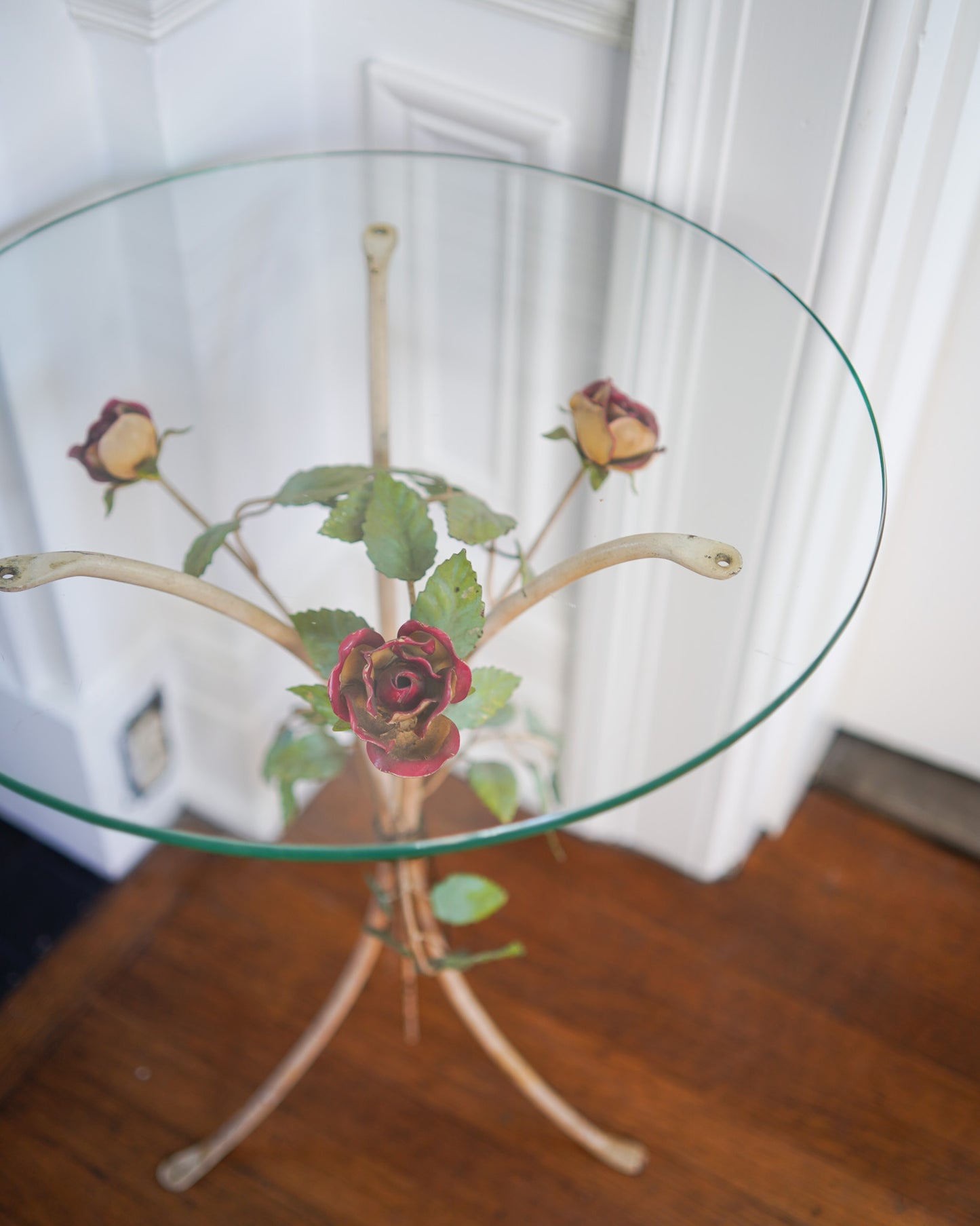Side Table - Vintage Tole Floral
