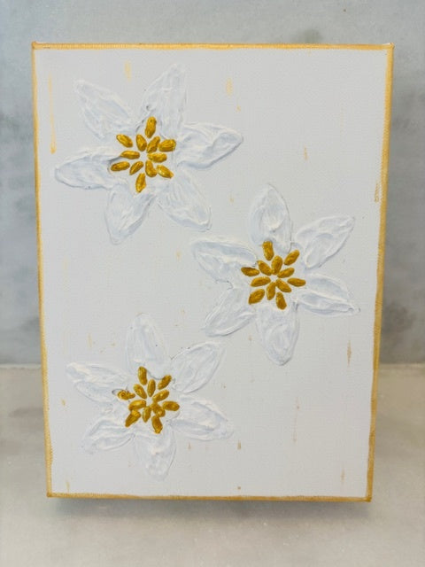 "Golden Lily 2" by Tealy Hewgley/Deceaux Art, Canvas, 6x8