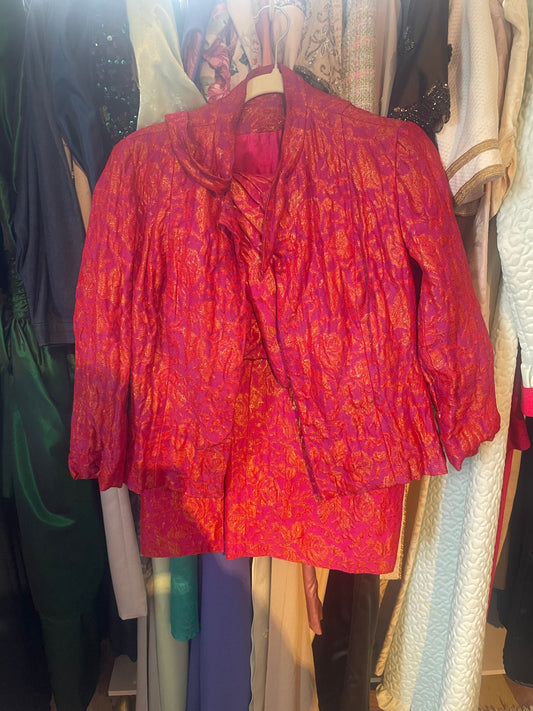 Pink Brocade Suit 