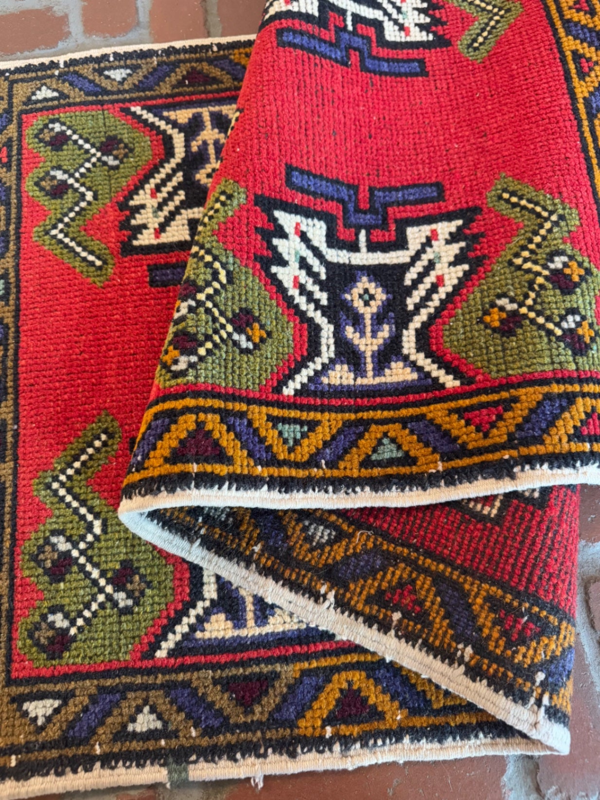 Vintage Turkish Rug 3’8” x 1’11”