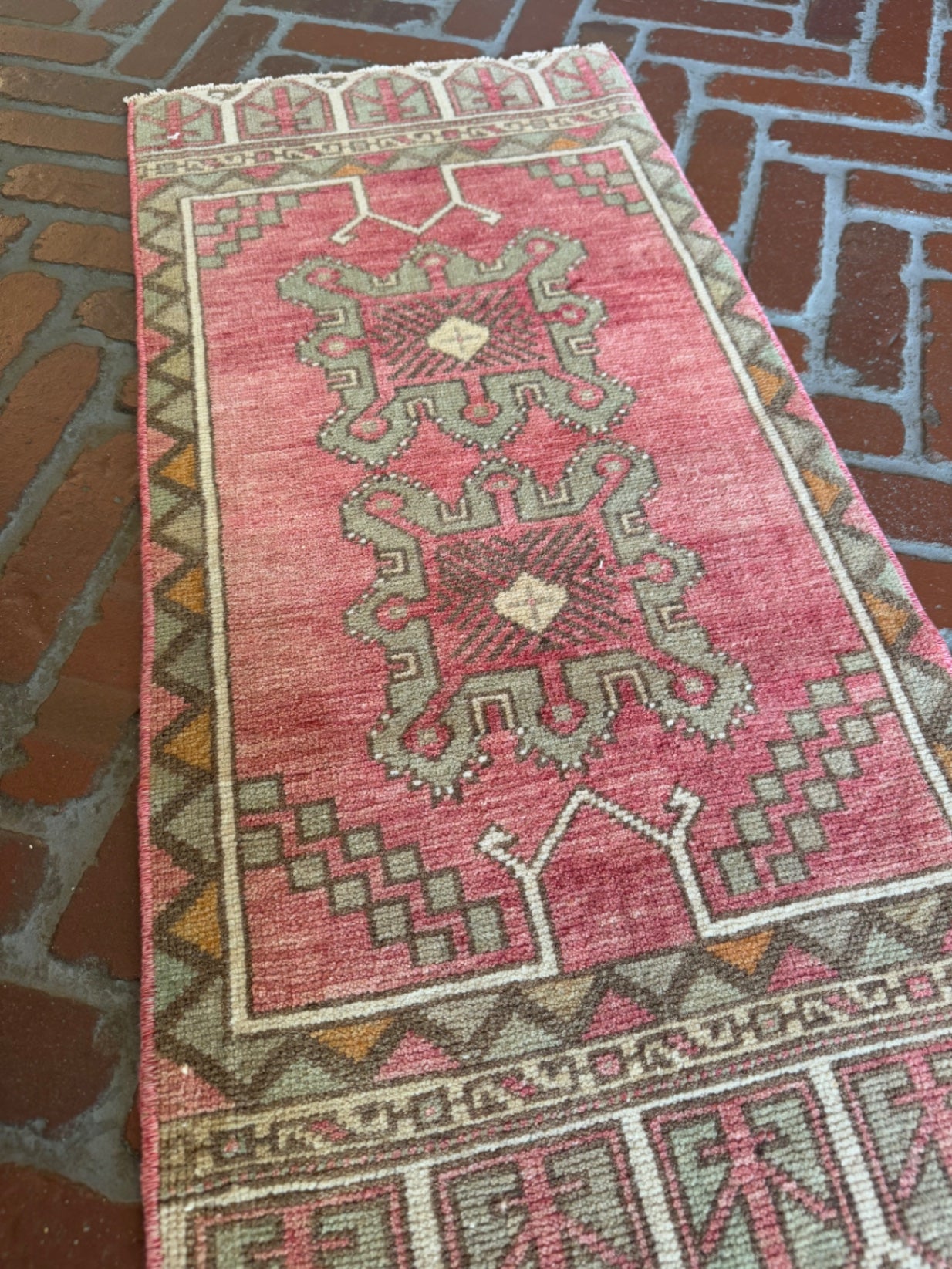 Vintage Turkish Rug 3’ x 1’5”