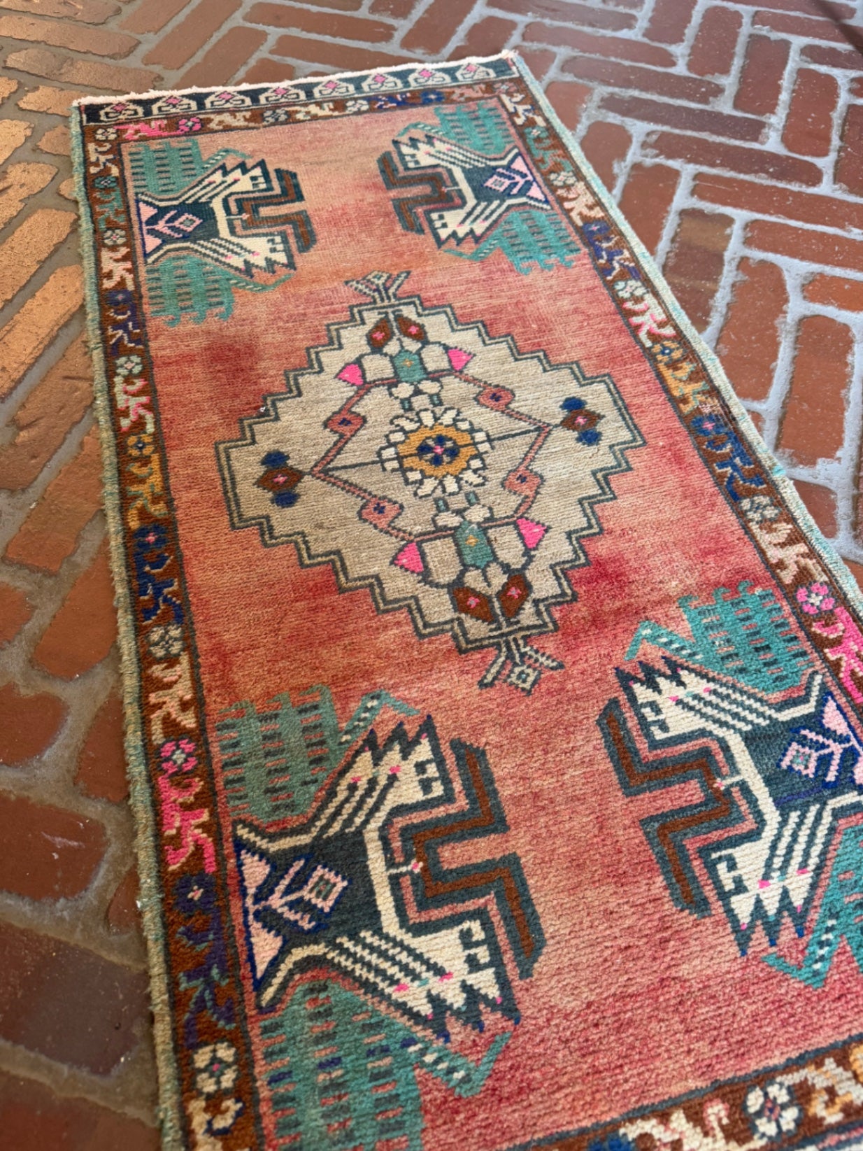 Vintage Turkish Rug 3’7” x 1’8”