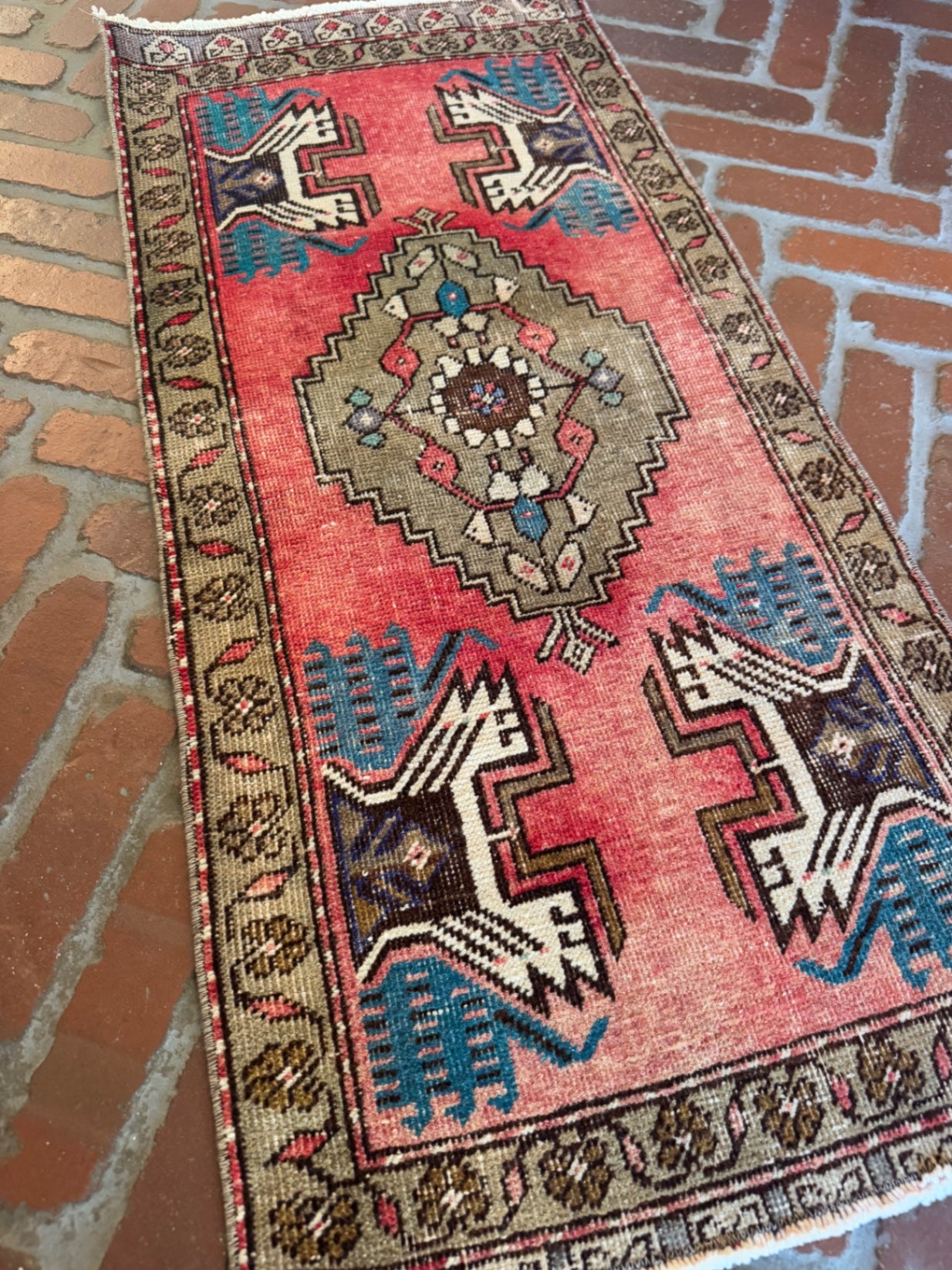 Vintage Turkish Rug 3’4” x 1’6”