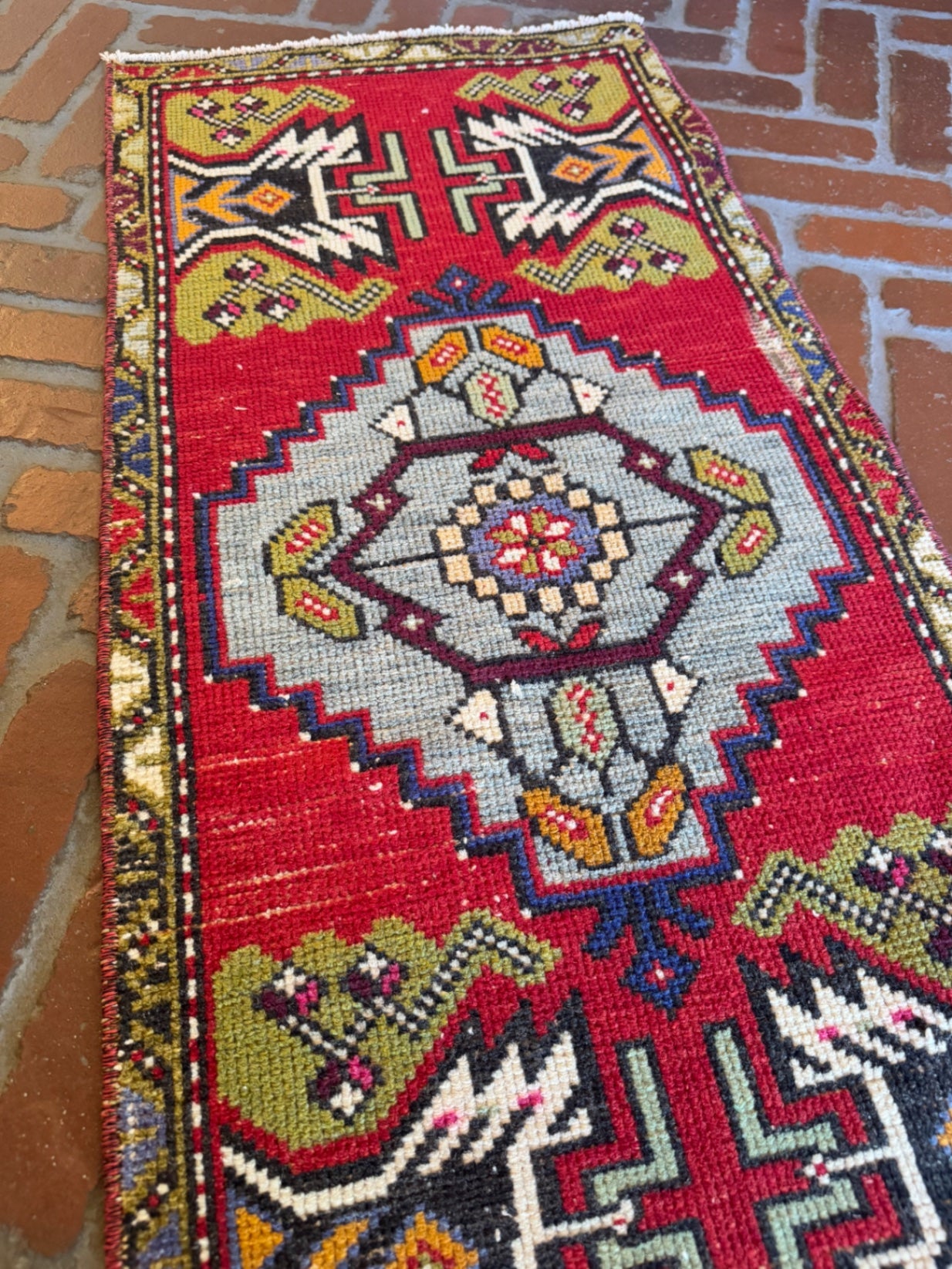Vintage Turkish Rug 3’4” x 1’7”