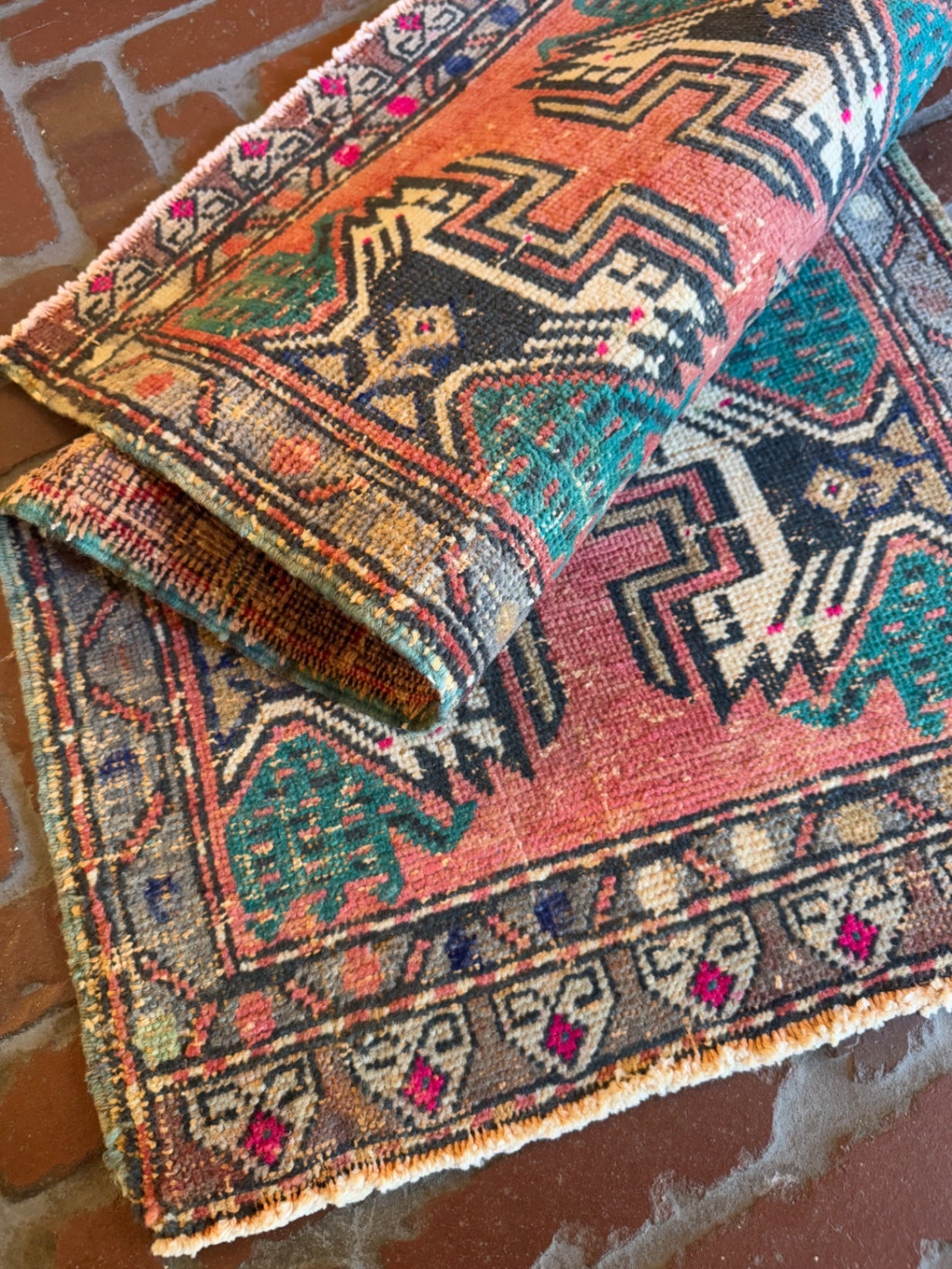 Vintage Turkish Rug 3’4” x 1’9”