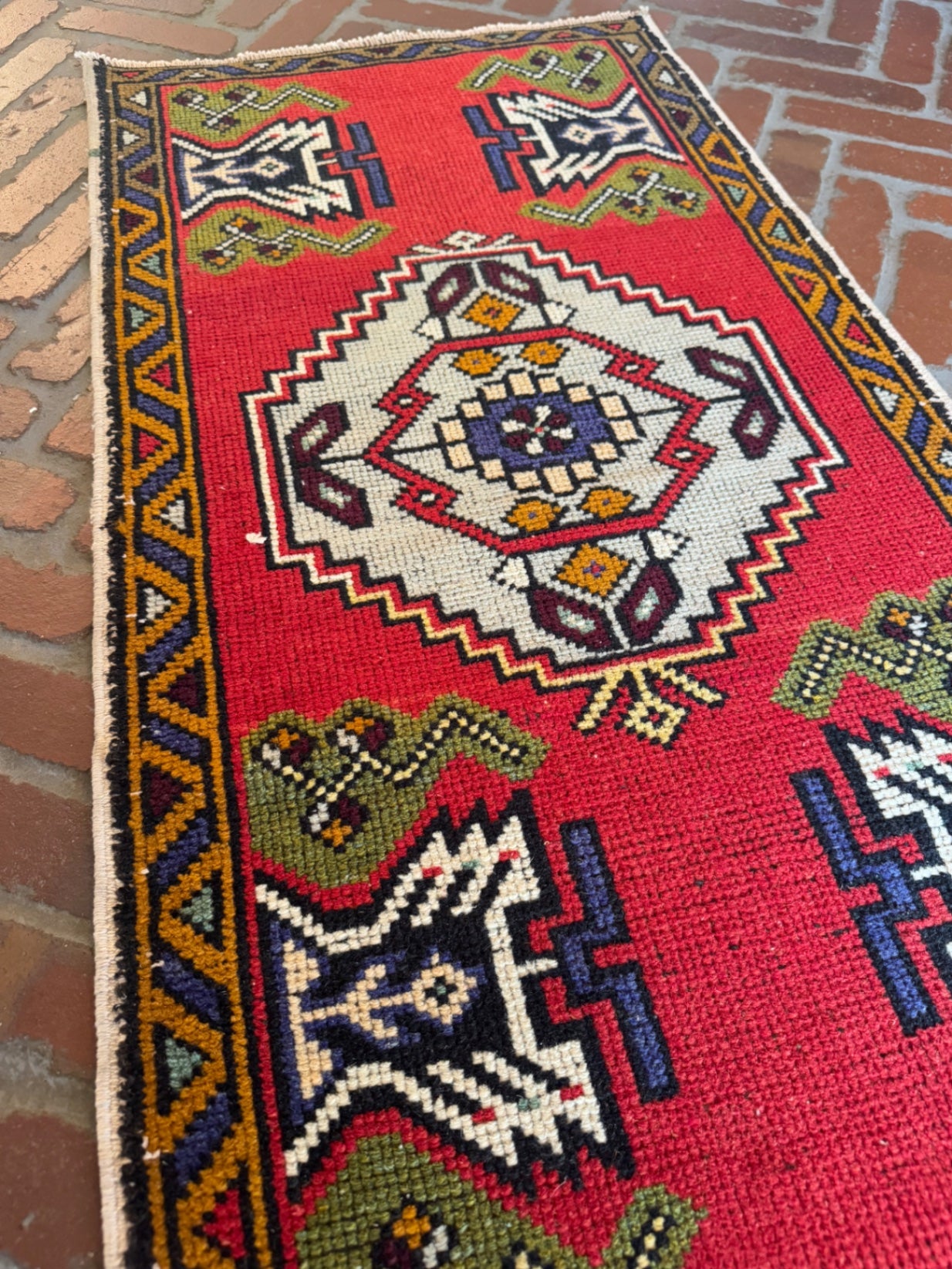 Vintage Turkish Rug 3’8” x 1’11”