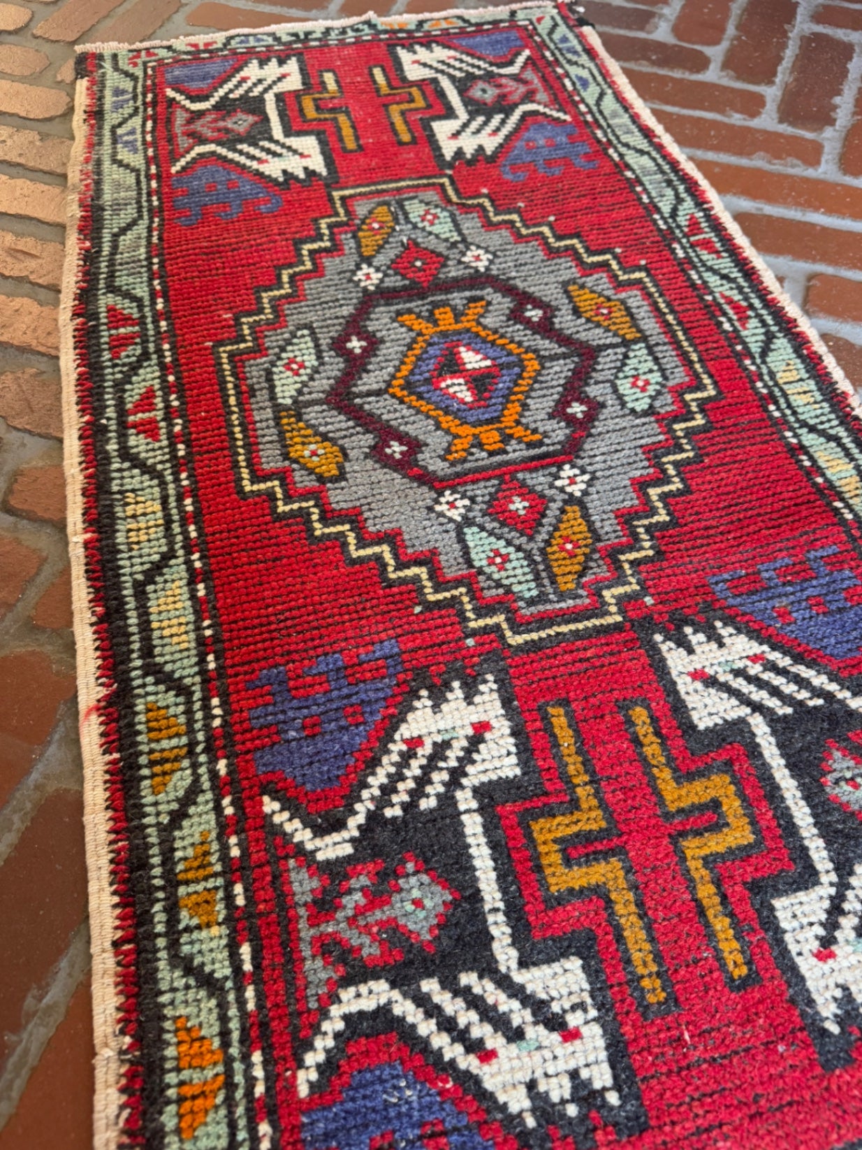 Vintage Turkish Rug 3’4” x 1’8”
